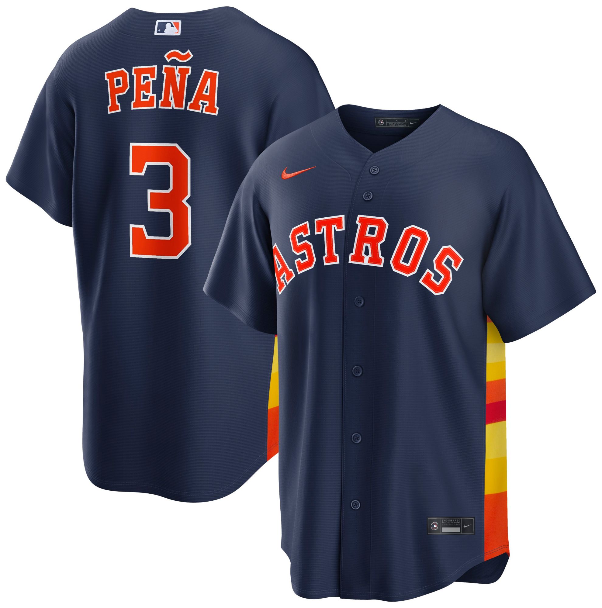 Nike Men's Houston Astros Navy Jeremy Peña #3 Alternate Replica Jersey