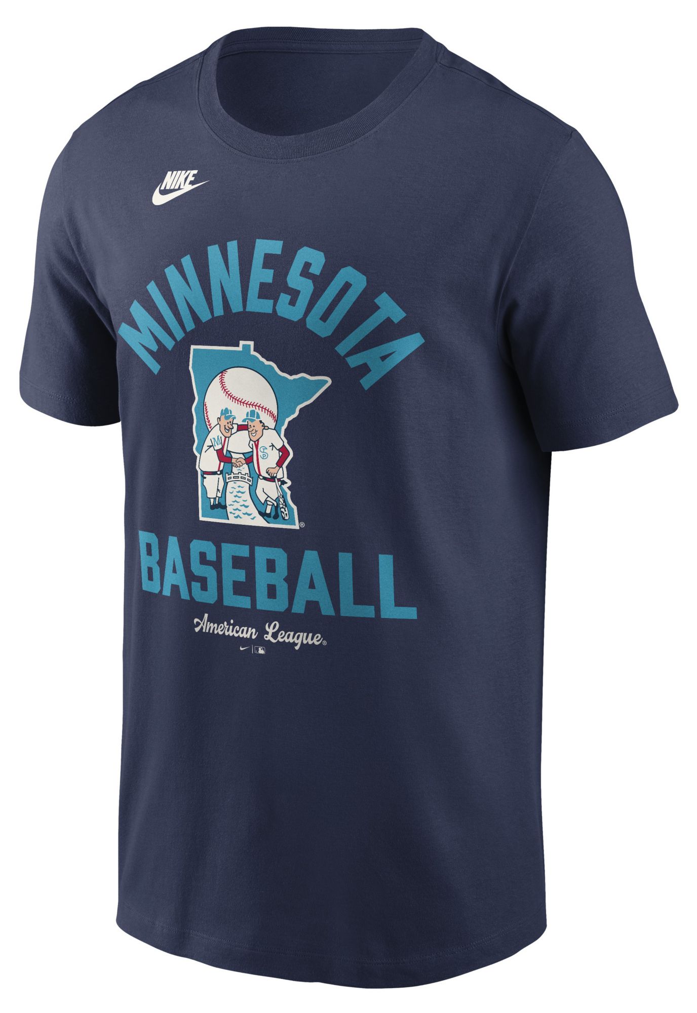 Nike Men's Minnesota Twins Navy Arch Logo Cooperstown T-Shirt