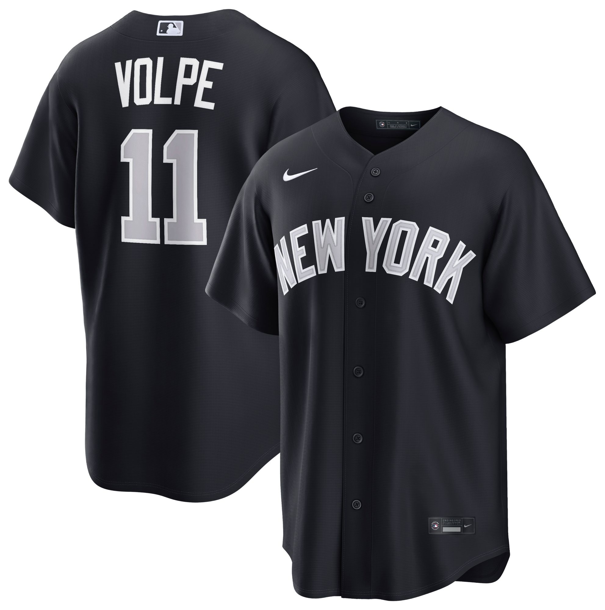 Nike Men's New York Yankees Blue Anthony Volpe #11 Alternate Replica Jersey