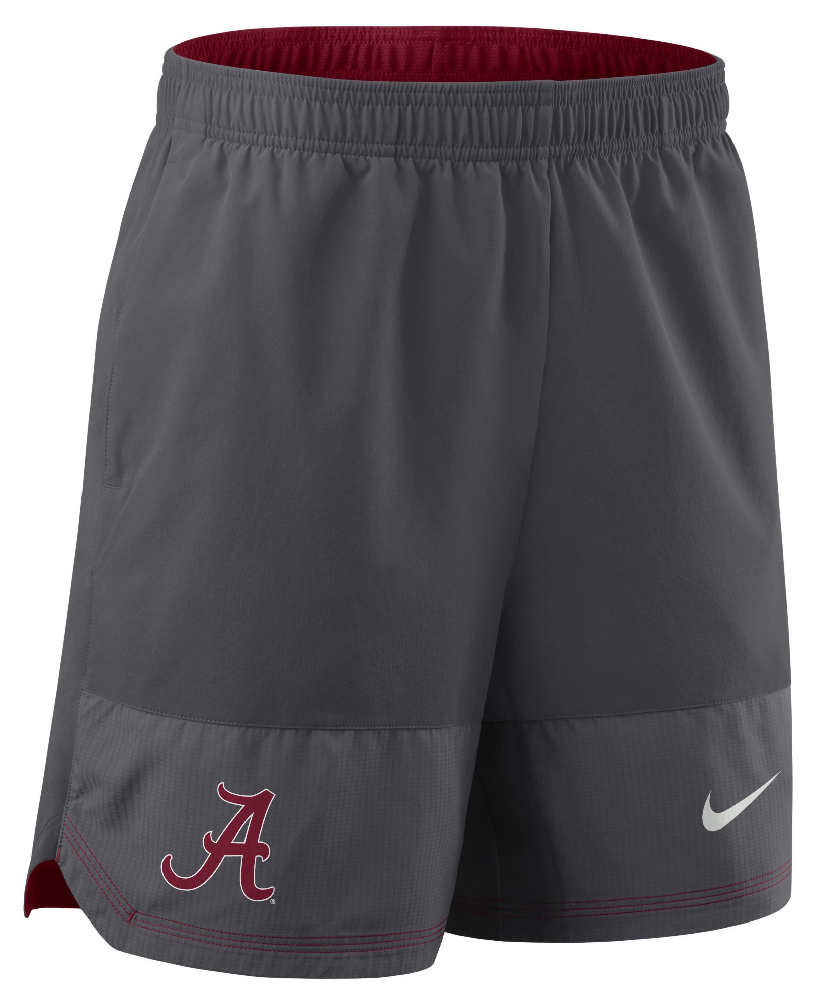 Nike Men's Alabama Crimson Tide Grey Dri-Fit Woven Shorts