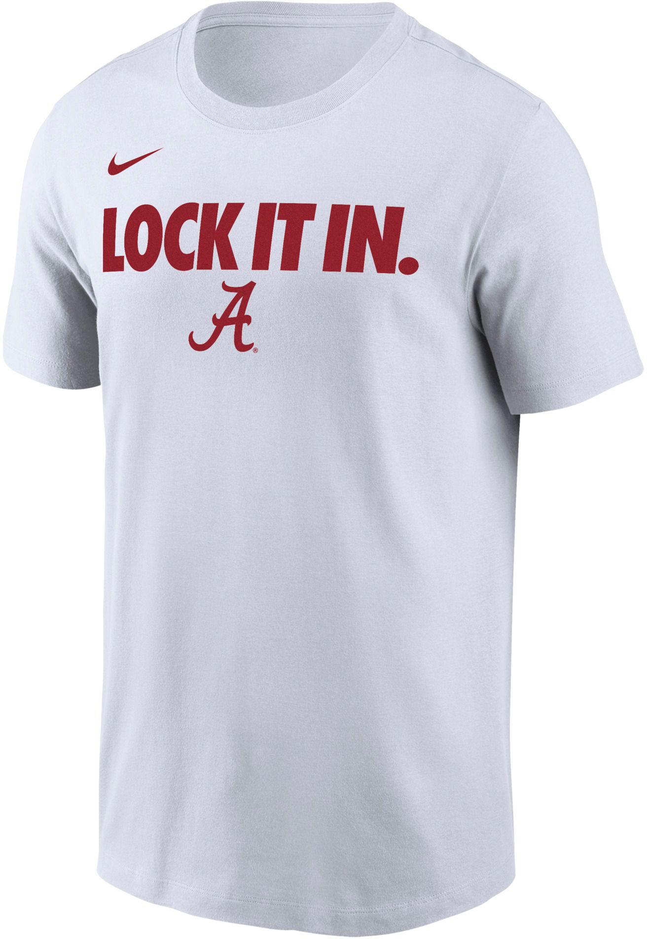 Nike Adult Alabama Crimson Tide 'Lock It In.' White Bench T-Shirt