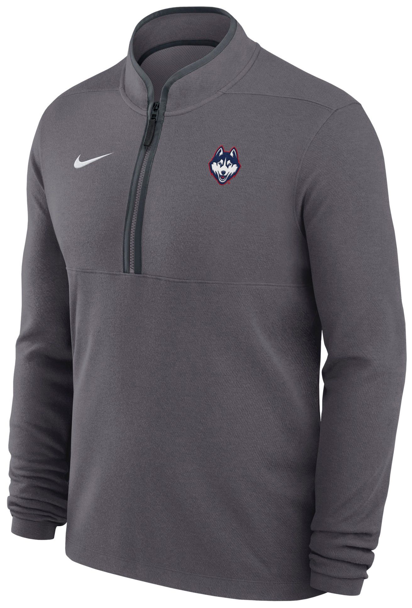 Nike Men's UConn Huskies Grey Dri-FIT Victory 1/4 Zip Pullover