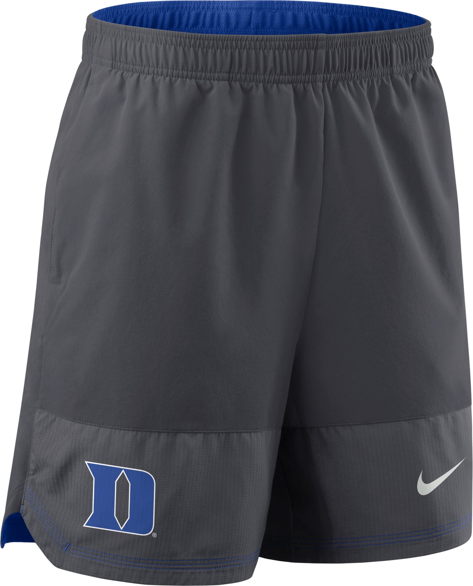 Nike Men's Duke Blue Devils Grey Dri-Fit Woven Shorts