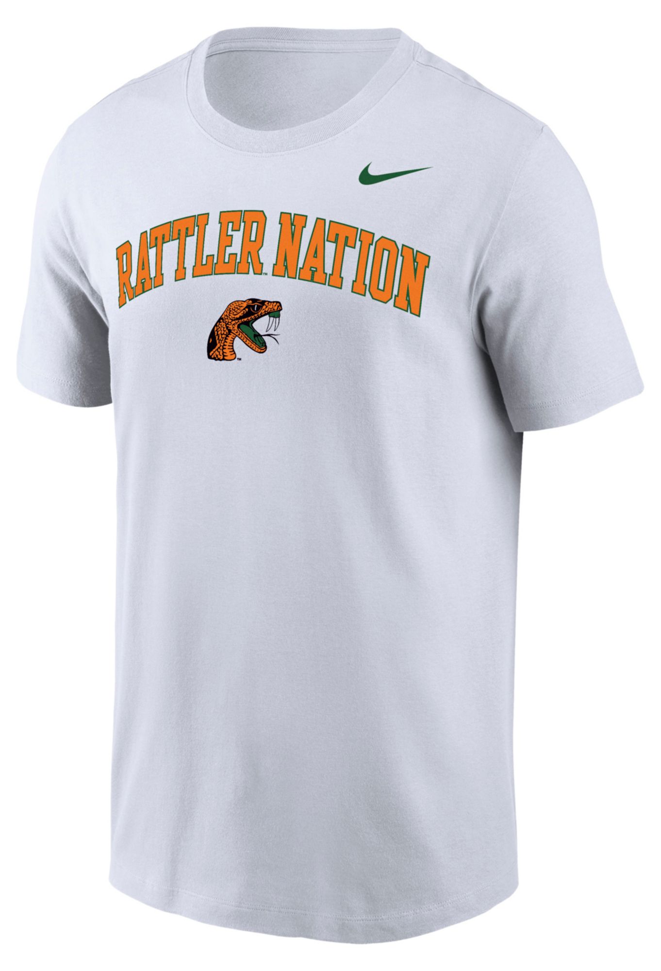 Nike Men's Florida A&amp;M Rattlers White Legend Logo T-Shirt