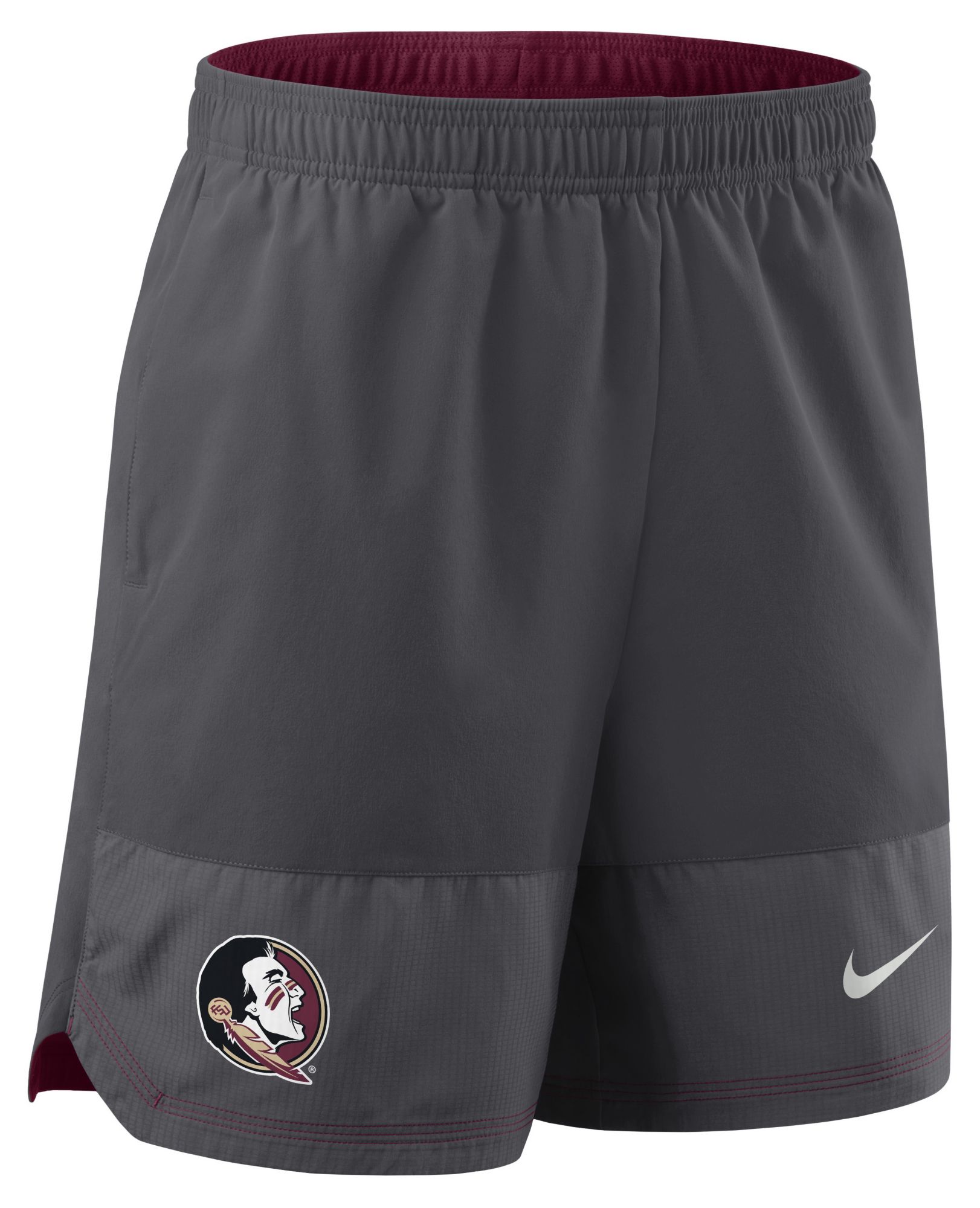 Nike Men's Florida State Seminoles Grey Dri-Fit Woven Shorts