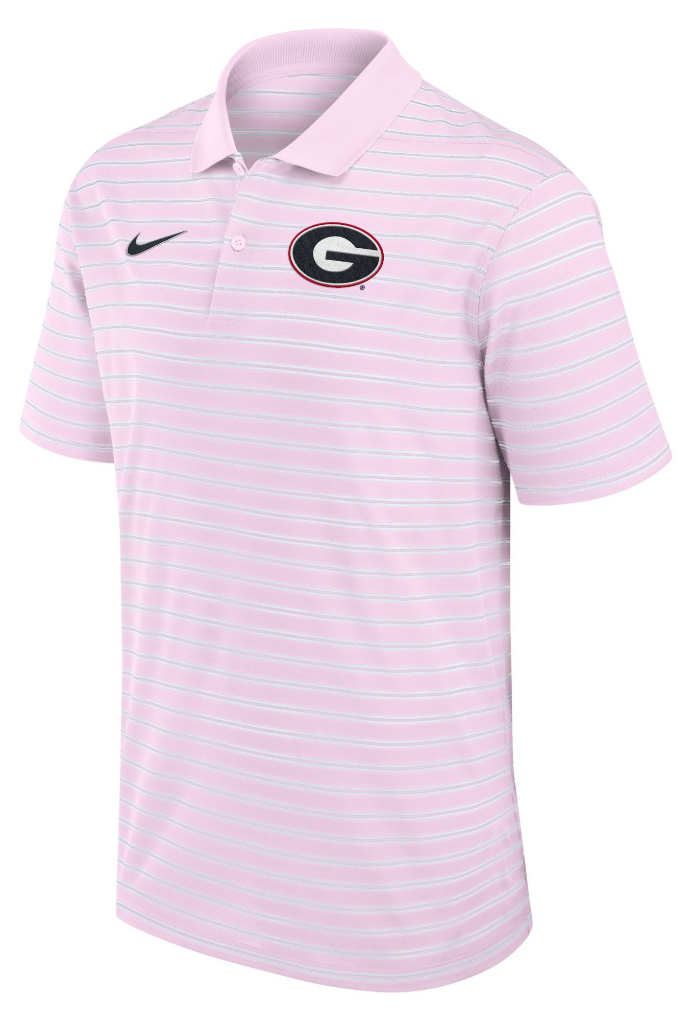 Nike Men's Georgia Bulldogs Pink Country Club Striped Polo