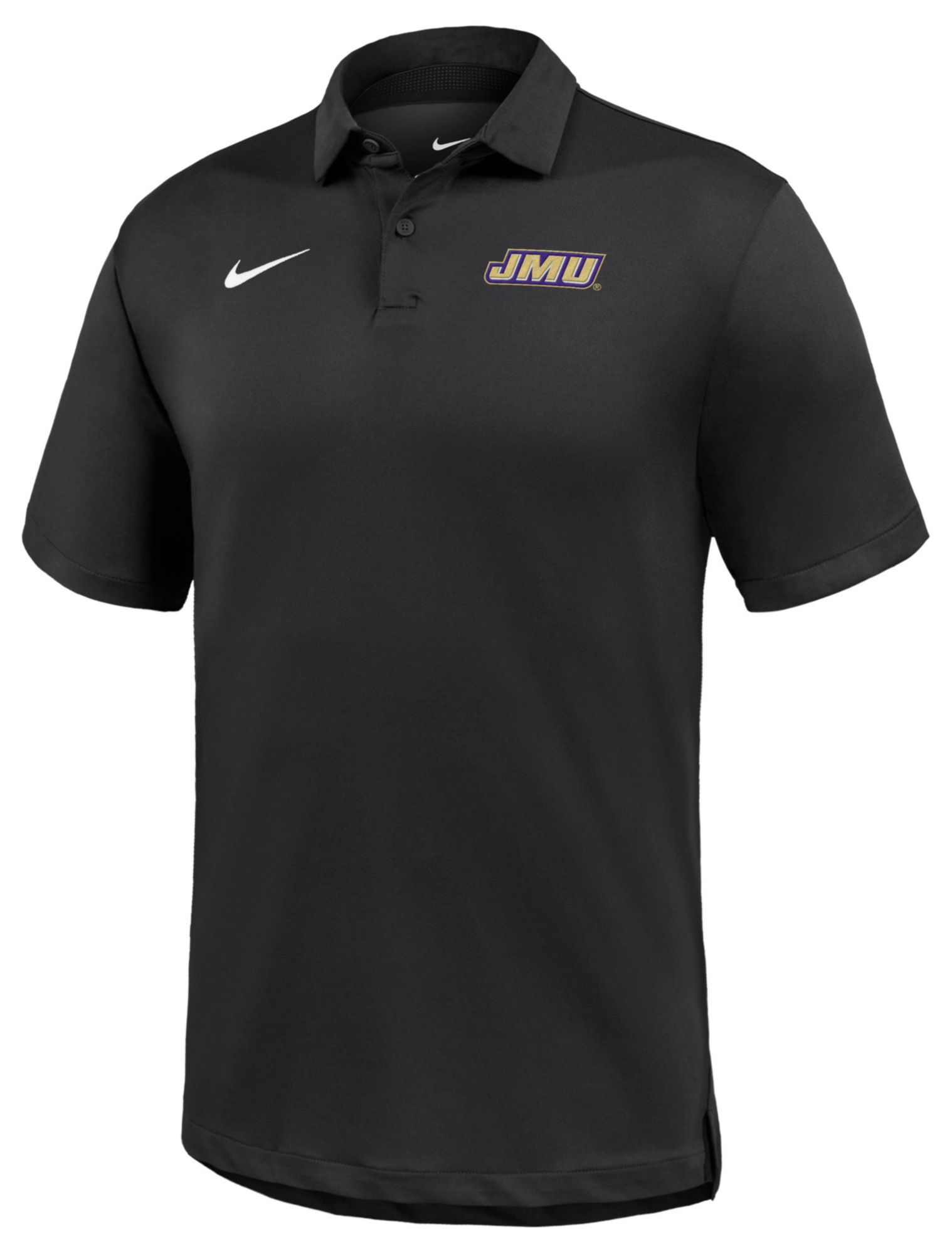 Nike Men's James Madison Dukes Black Dri-FIT Tour Golf Polo