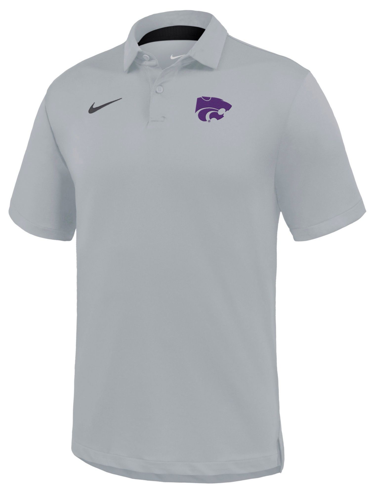 Nike Men's Kansas State Wildcats Grey Dri-FIT Tour Golf Polo