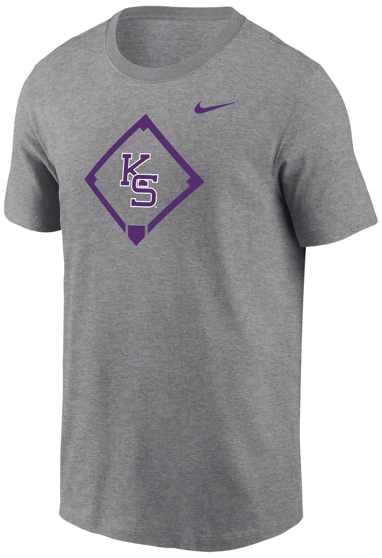 Nike Men's Kansas State Wildcats Grey Legend Baseball T-Shirt