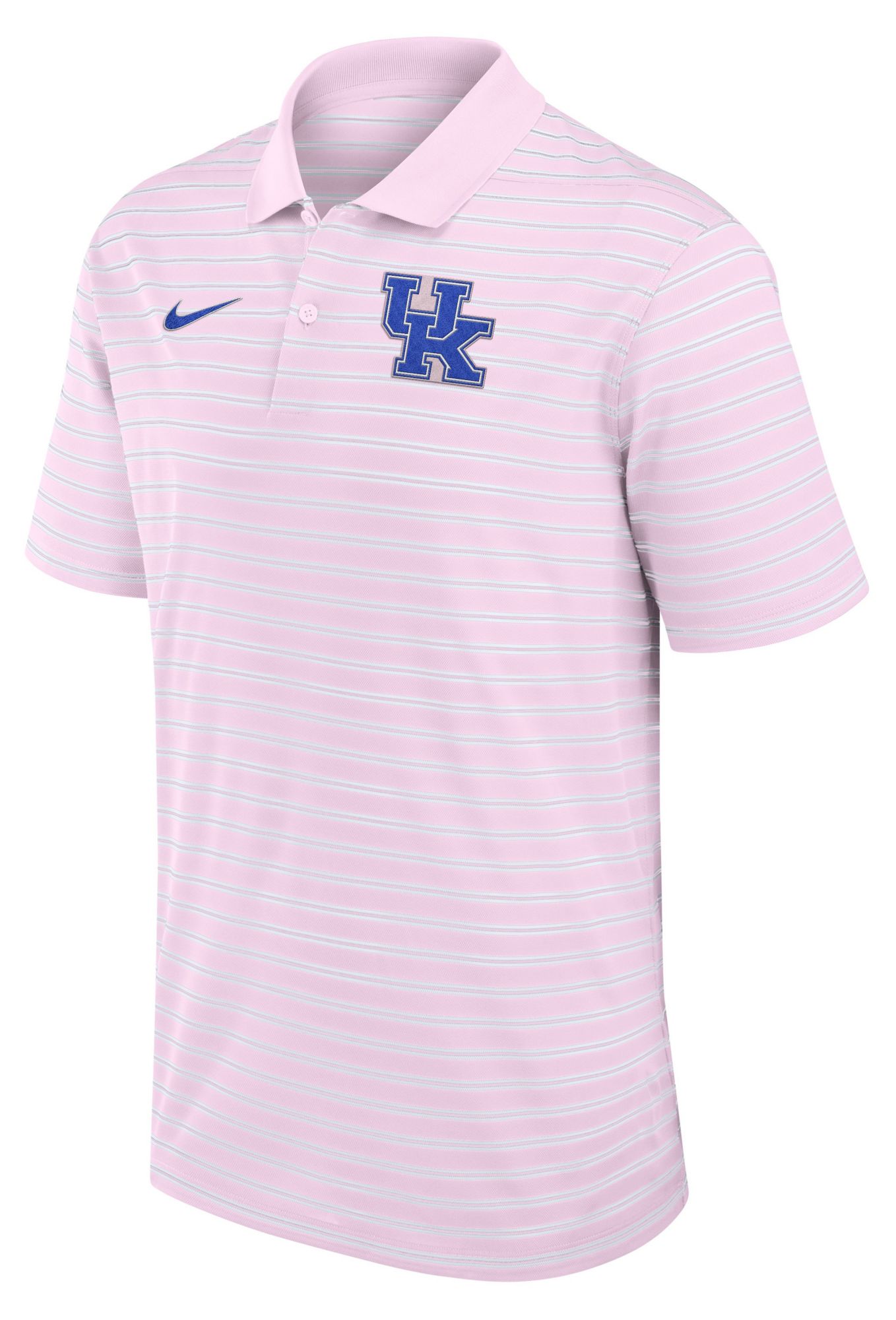 Nike Men's Kentucky Wildcats Pink Country Club Striped Polo