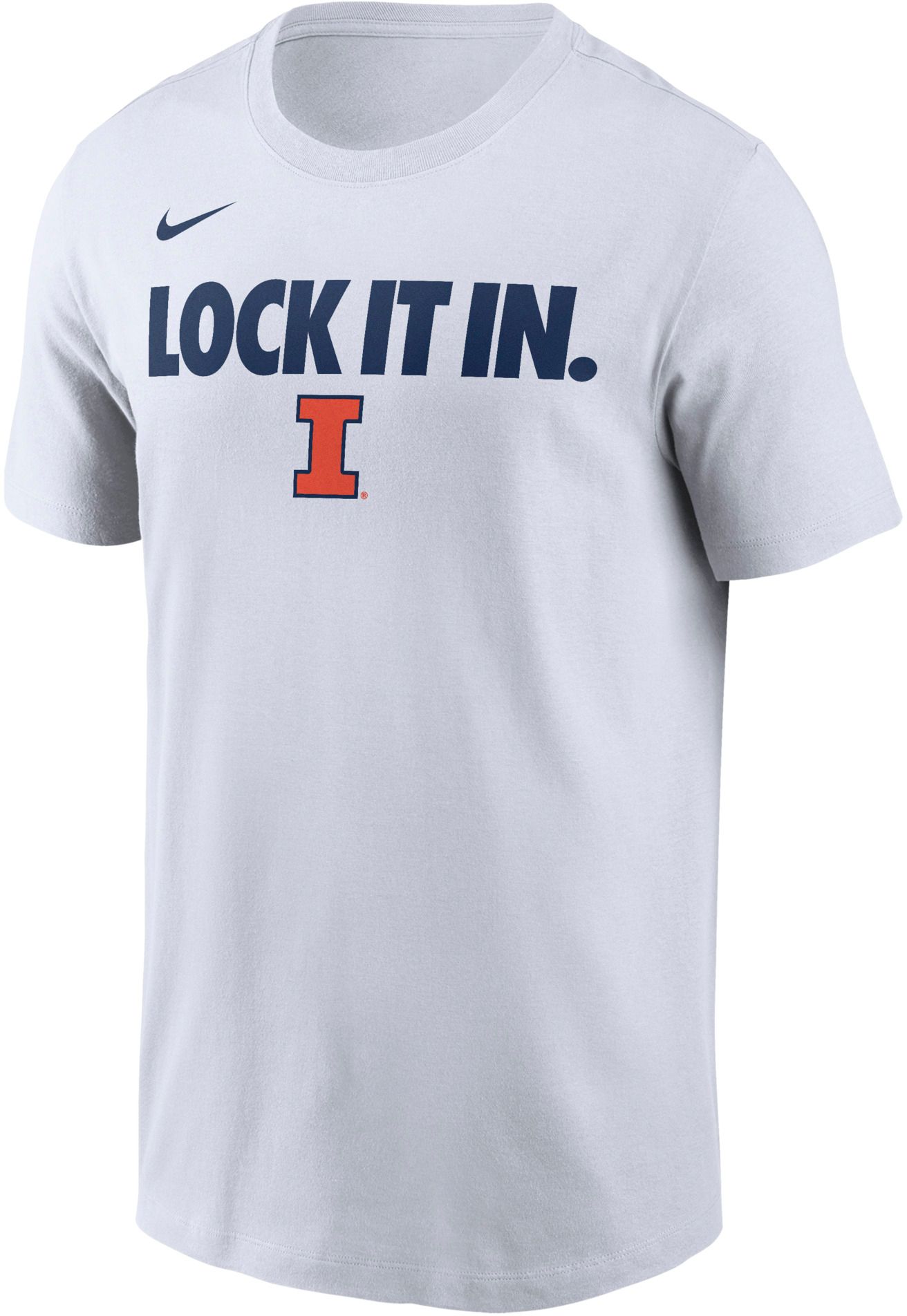 Nike Adult Illinois Fighting Illini 'Lock It In.' White Bench T-Shirt