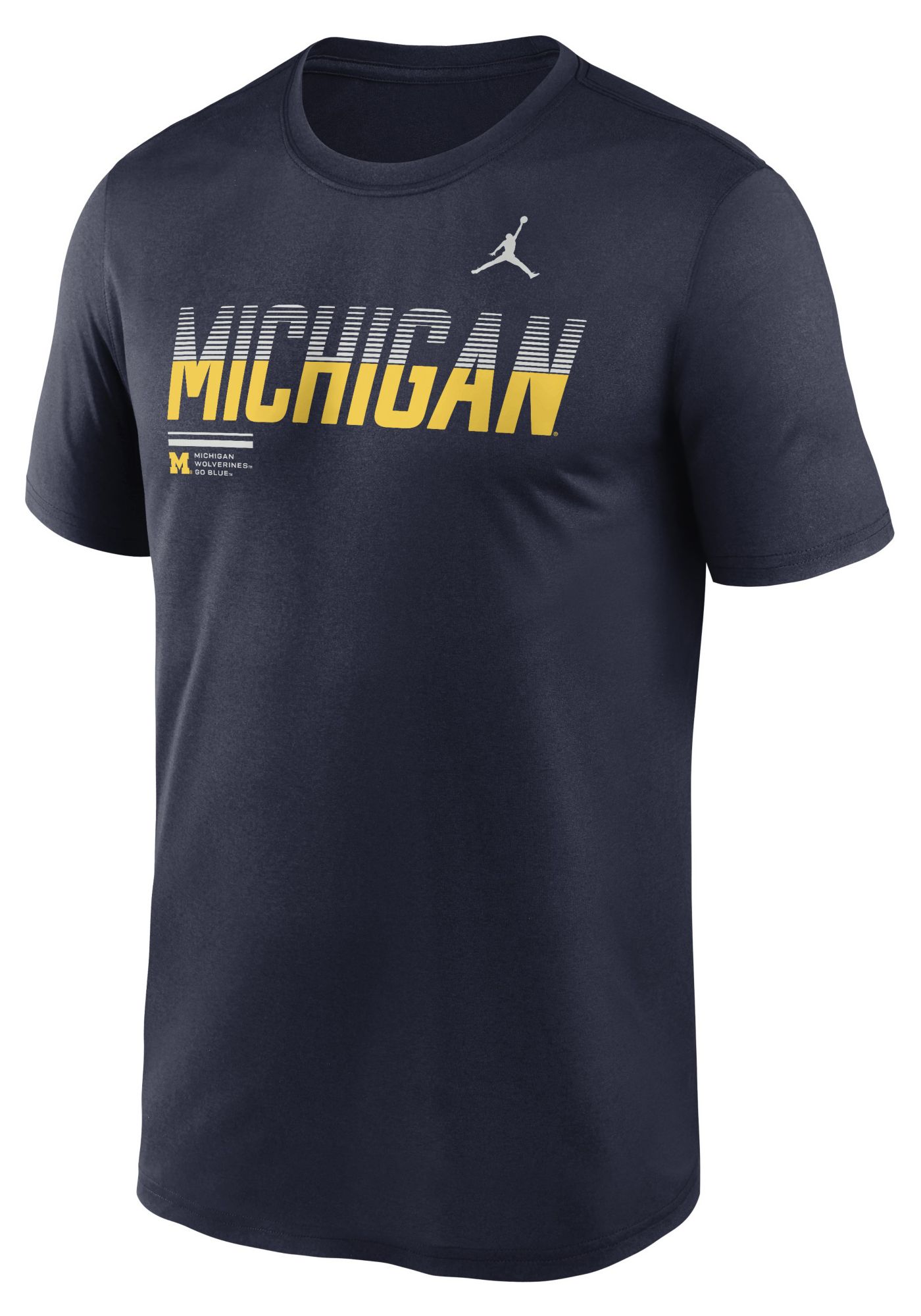Nike Men's Michigan Wolverines College Navy Dri-Fit Legend Gradient T-Shirt