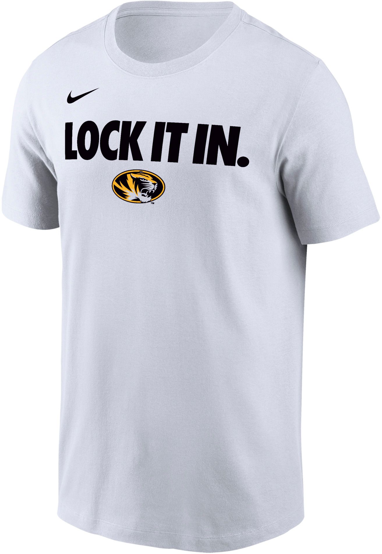 Nike Adult Missouri Tigers 'Lock It In.' White Bench T-Shirt