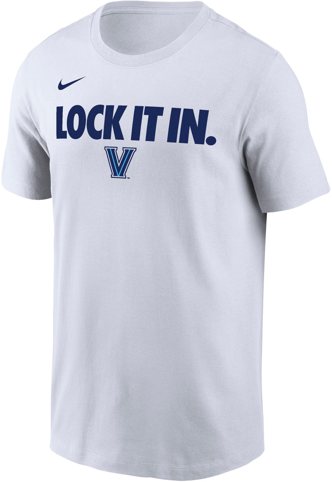 Nike Adult Villanova Wildcats 'Lock It In.' White Bench T-Shirt