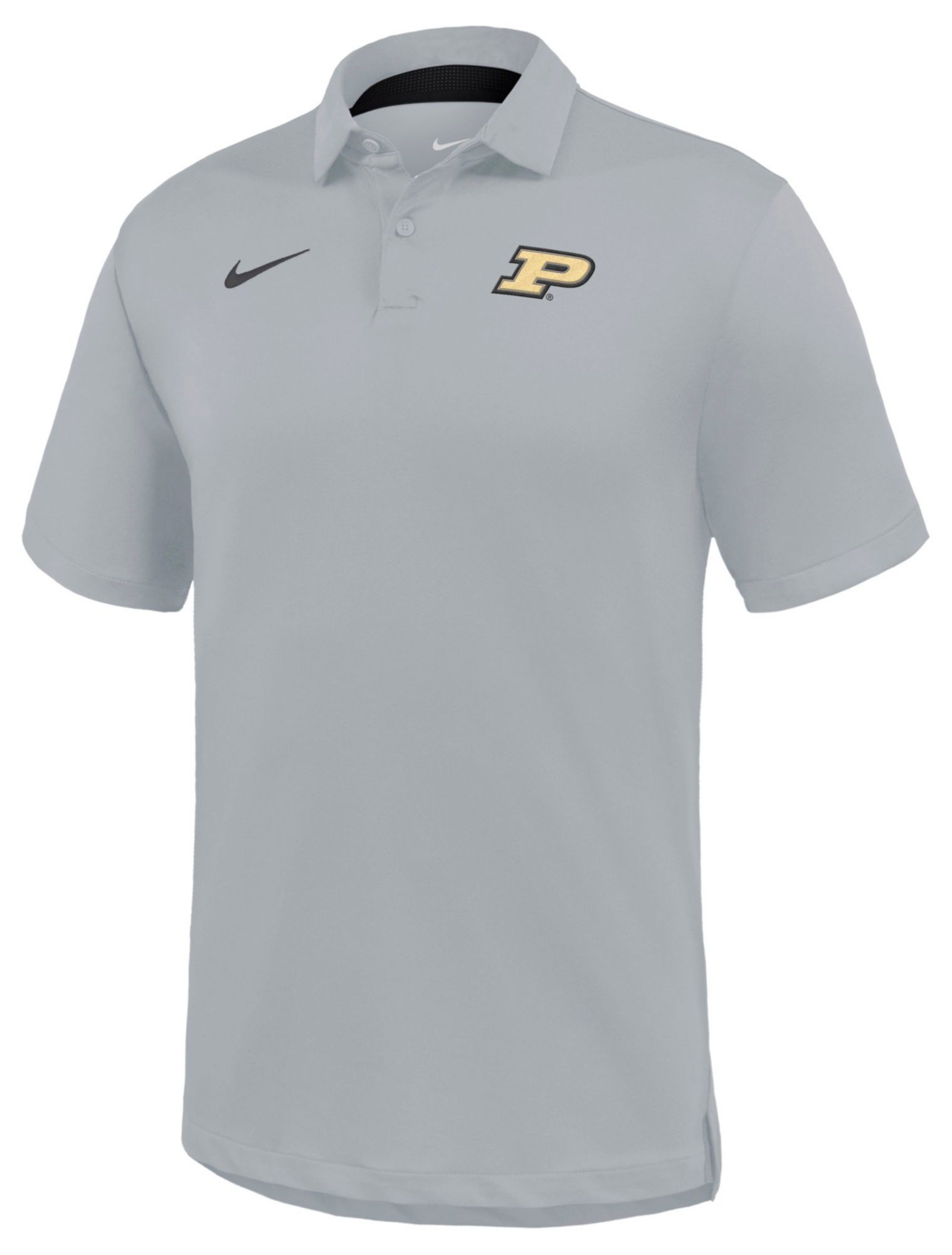 Nike Men's Purdue Boilermakers Grey Dri-FIT Tour Golf Polo