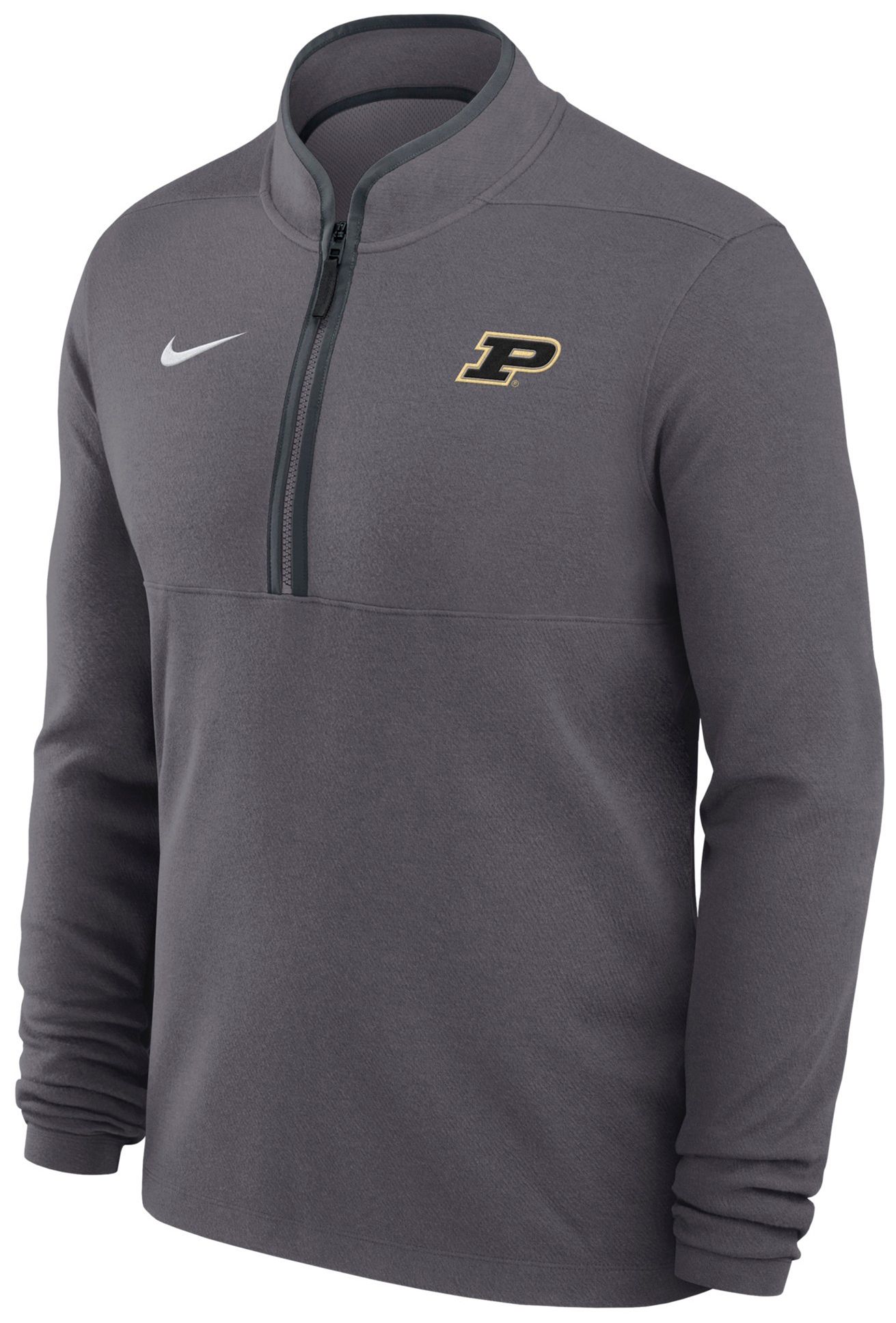 Nike Men's Purdue Boilermakers Grey Dri-FIT Victory 1/4 Zip Pullover
