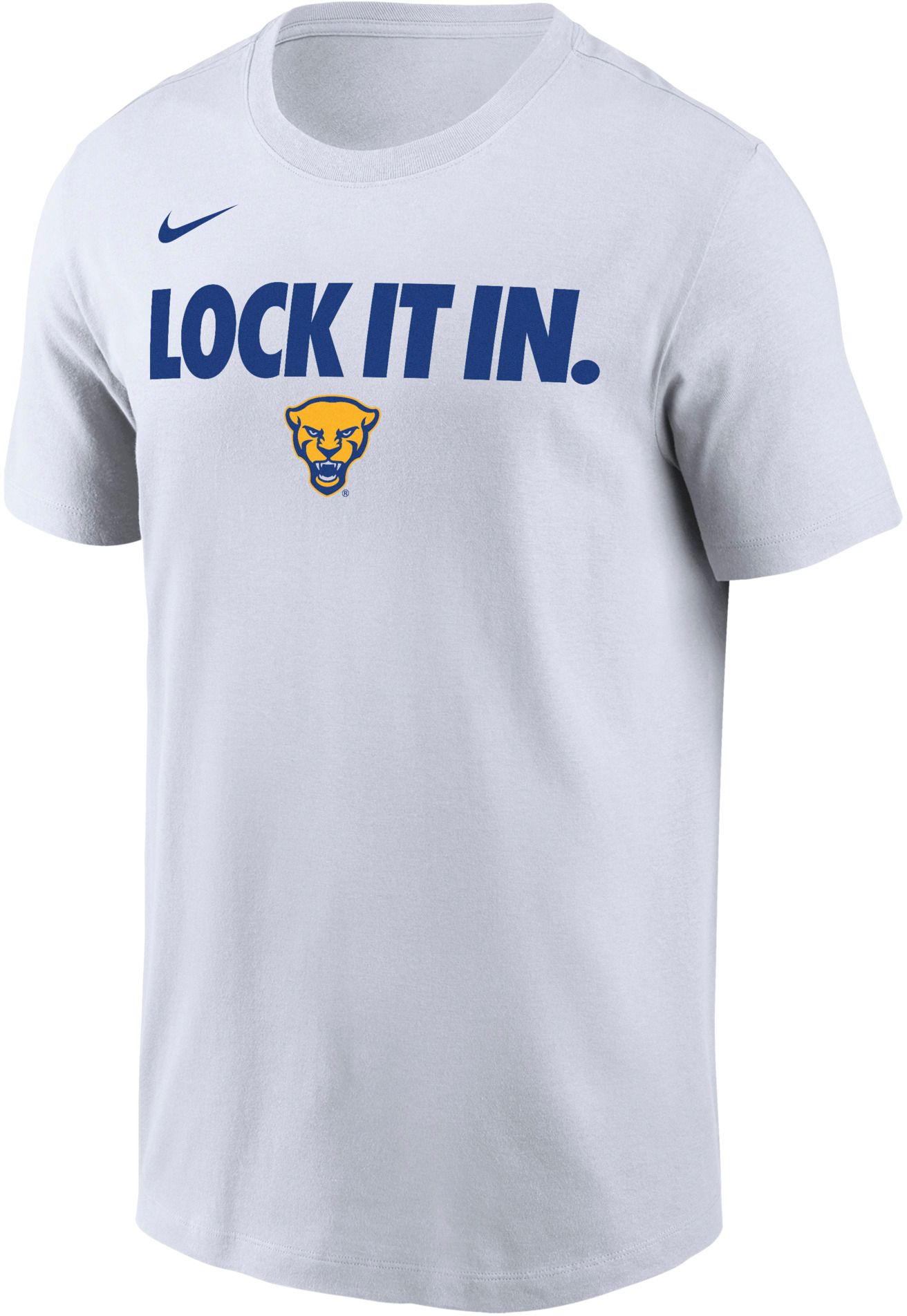 Nike Adult Pitt Panthers 'Lock It In.' White Bench T-Shirt