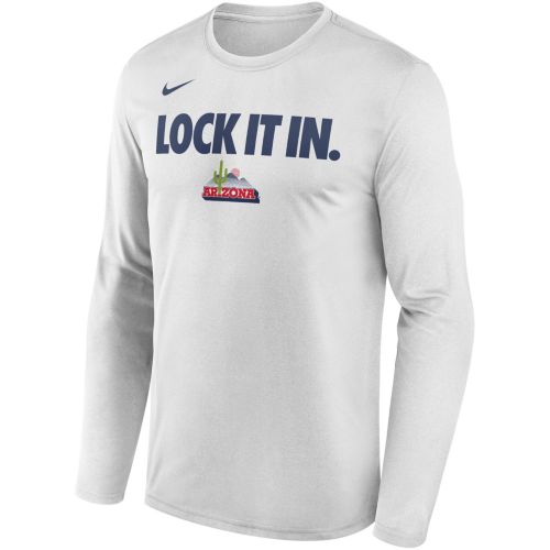 Nike Men's Arizona Wildcats Navy Core Cotton Logo Long Sleeve T