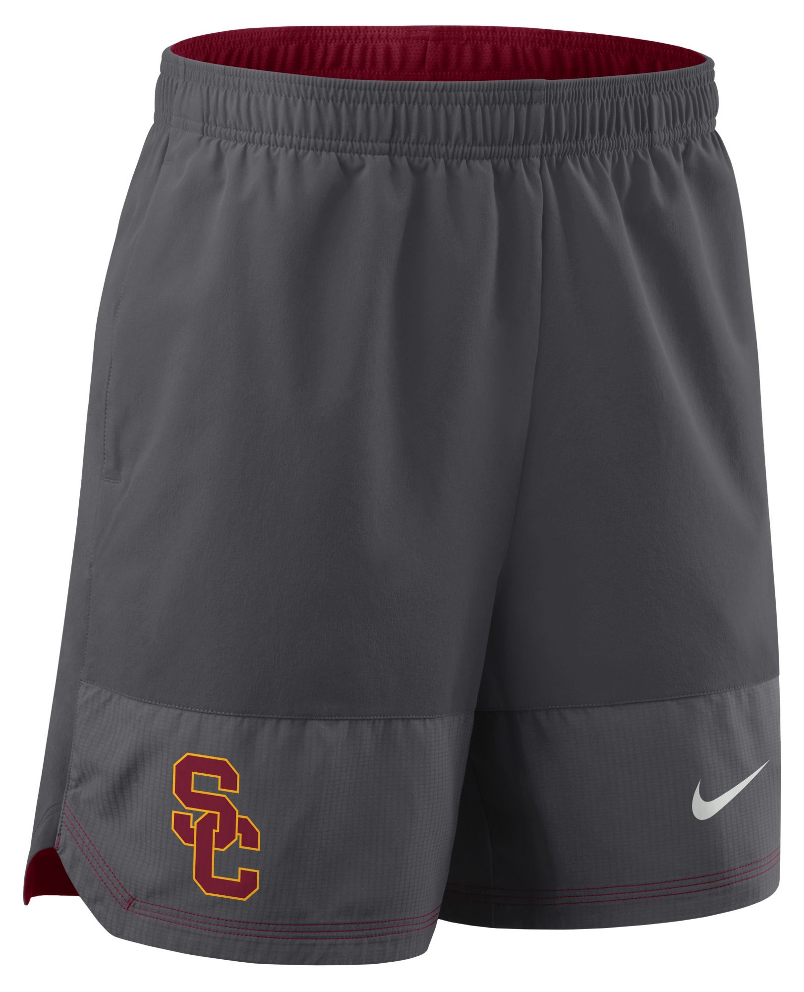 Nike Men's USC Trojans Grey Dri-Fit Woven Shorts