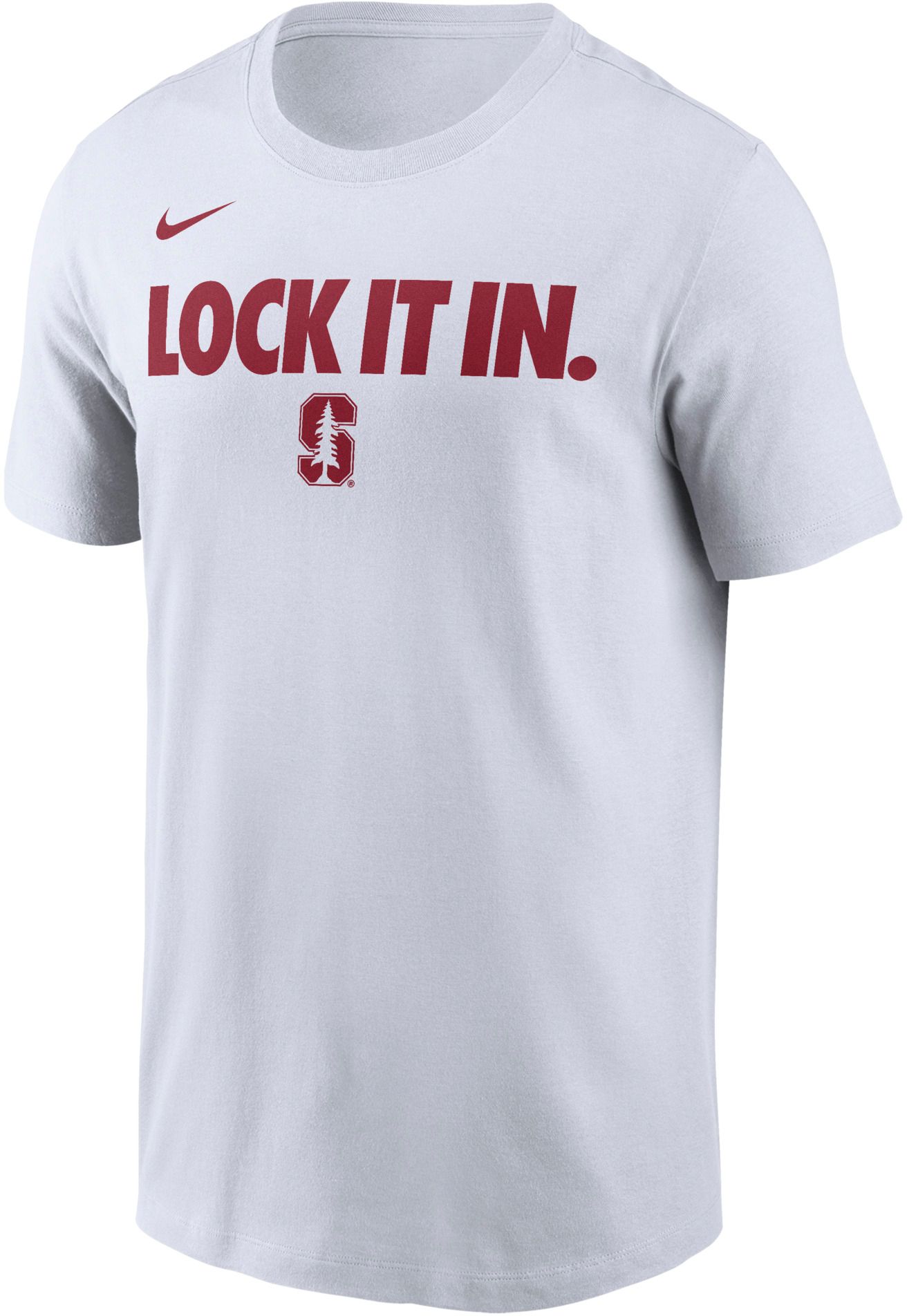 Nike Adult Stanford Cardinal 'Lock It In.' White Bench T-Shirt