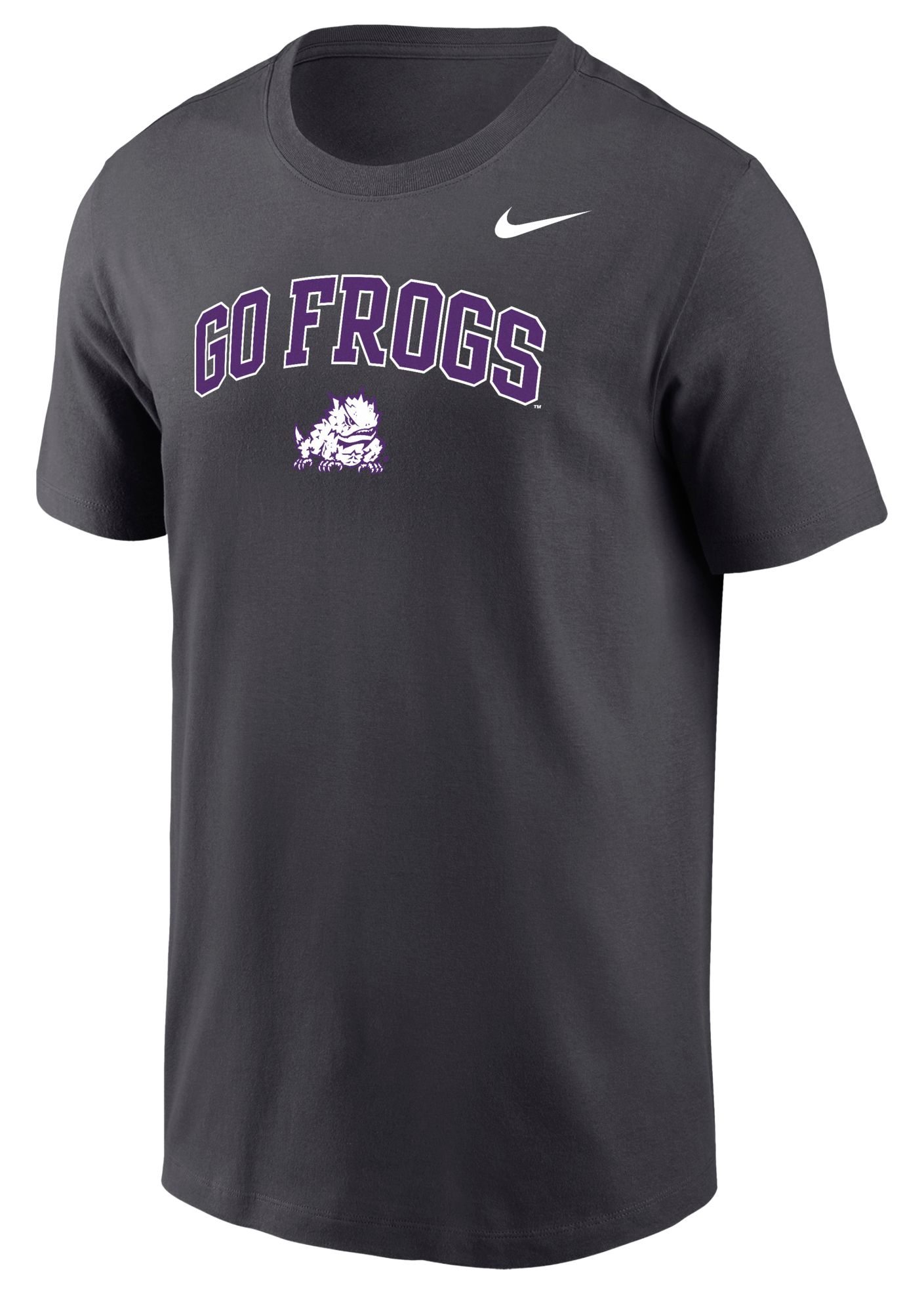 Nike Men's TCU Horned Frogs Grey Legend Logo T-Shirt
