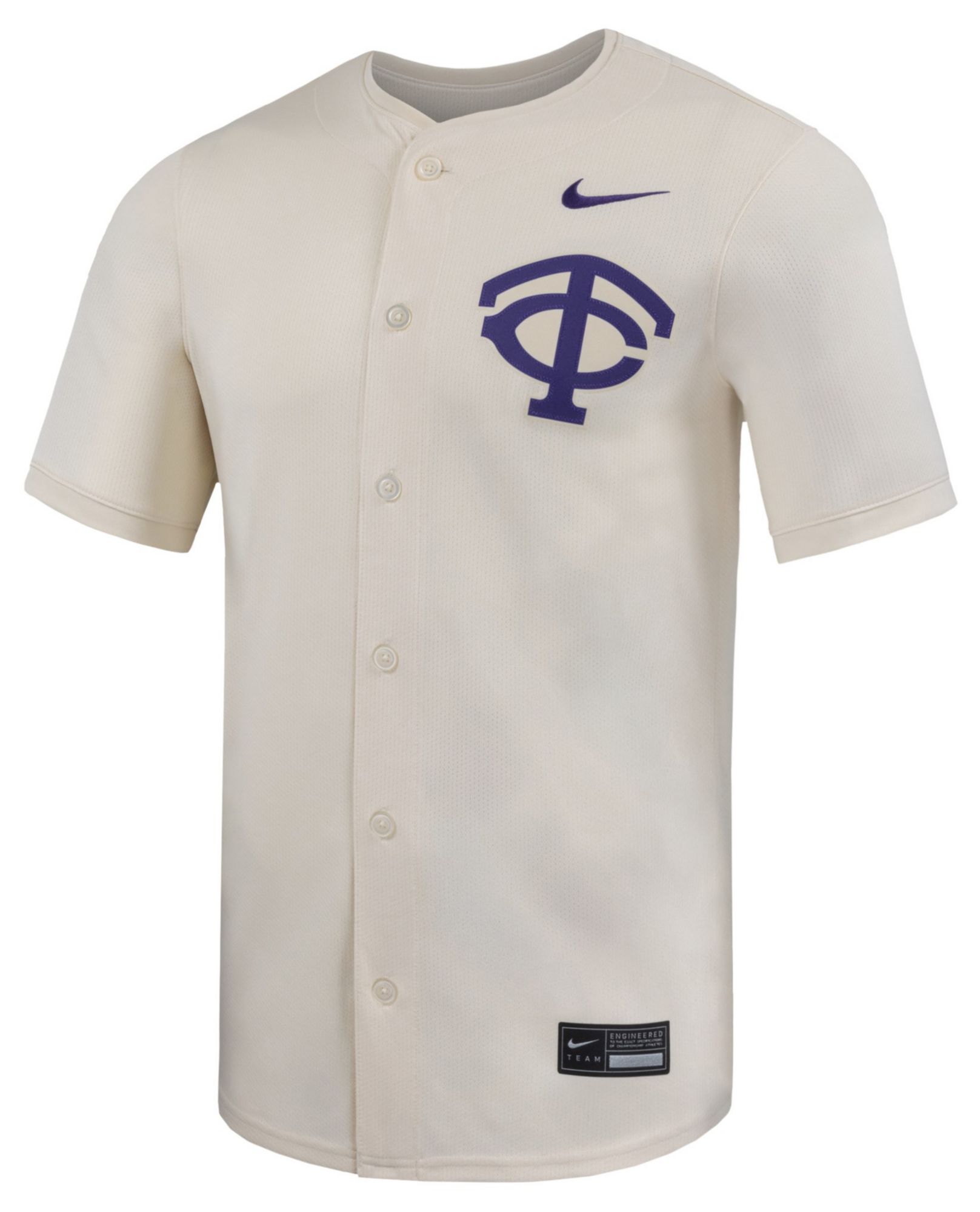 Nike Men's TCU Horned Frogs Natural Replica Alternate Baseball Jersey