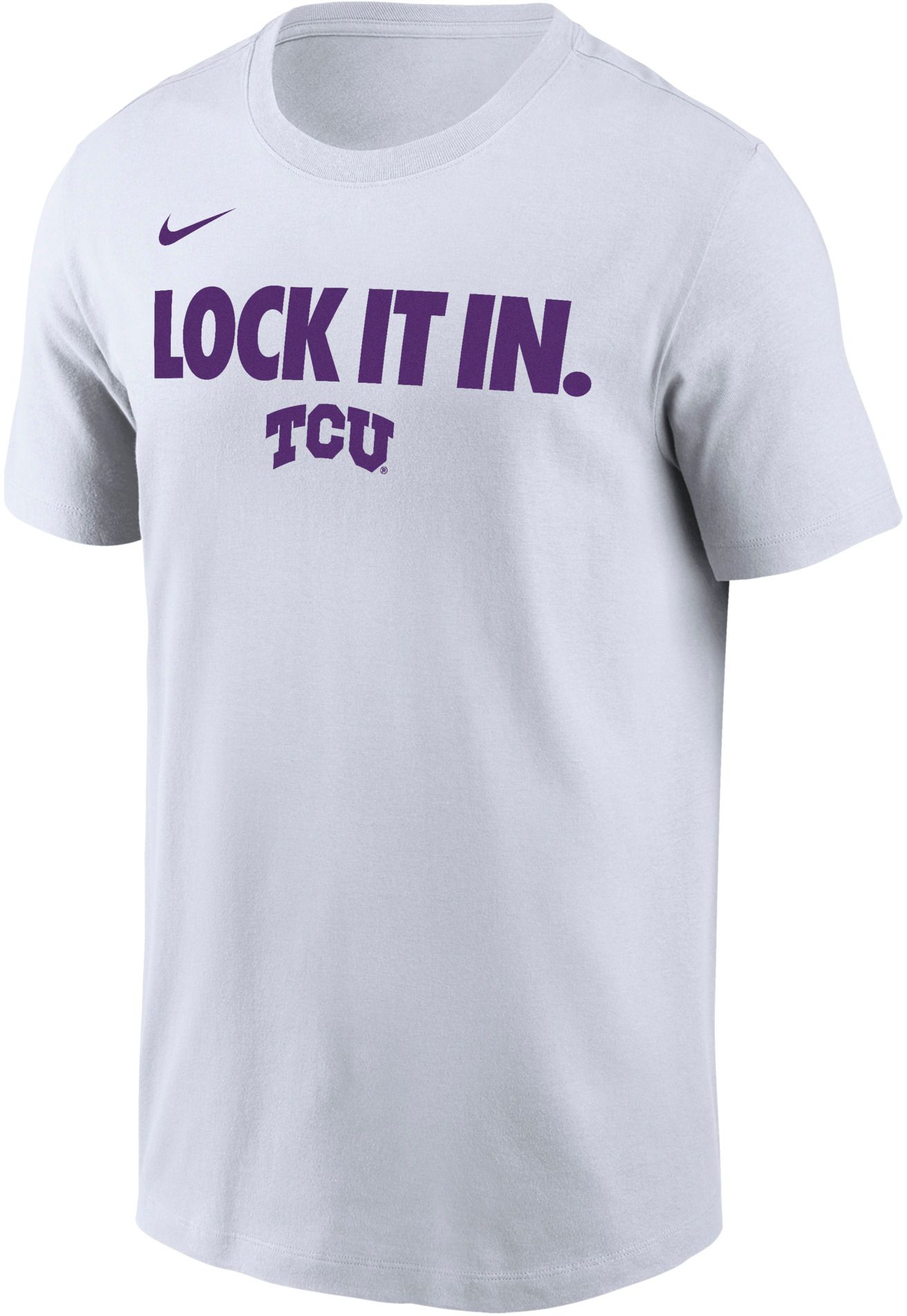 Nike Adult TCU Horned Frogs 'Lock It In.' White Bench T-Shirt