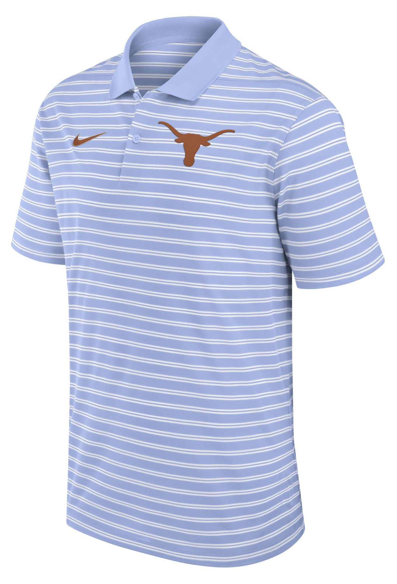 Nike Men's Texas Longhorns Light Blue Country Club Striped Polo