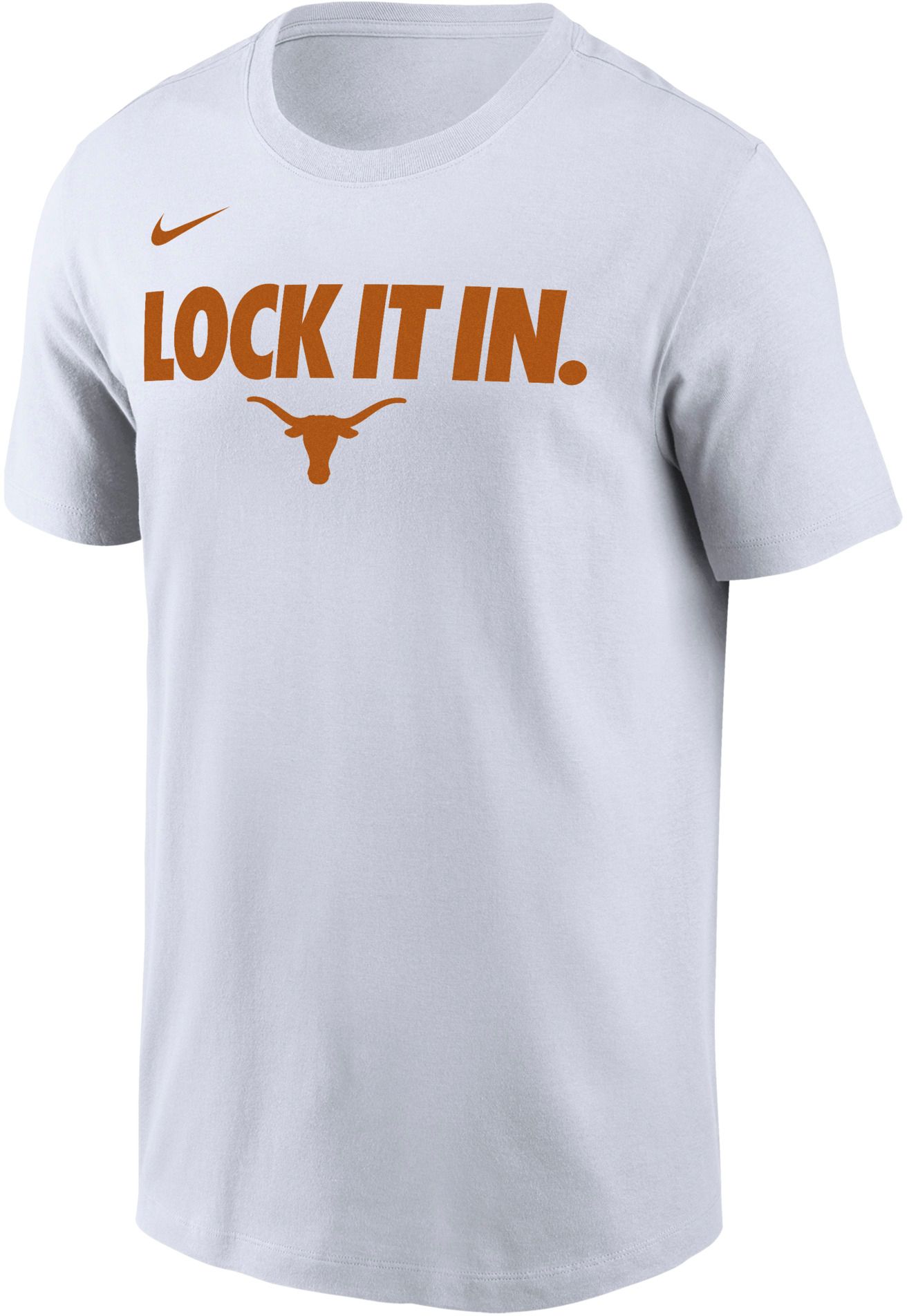 Nike Adult Texas Longhorns 'Lock It In.' White Bench T-Shirt