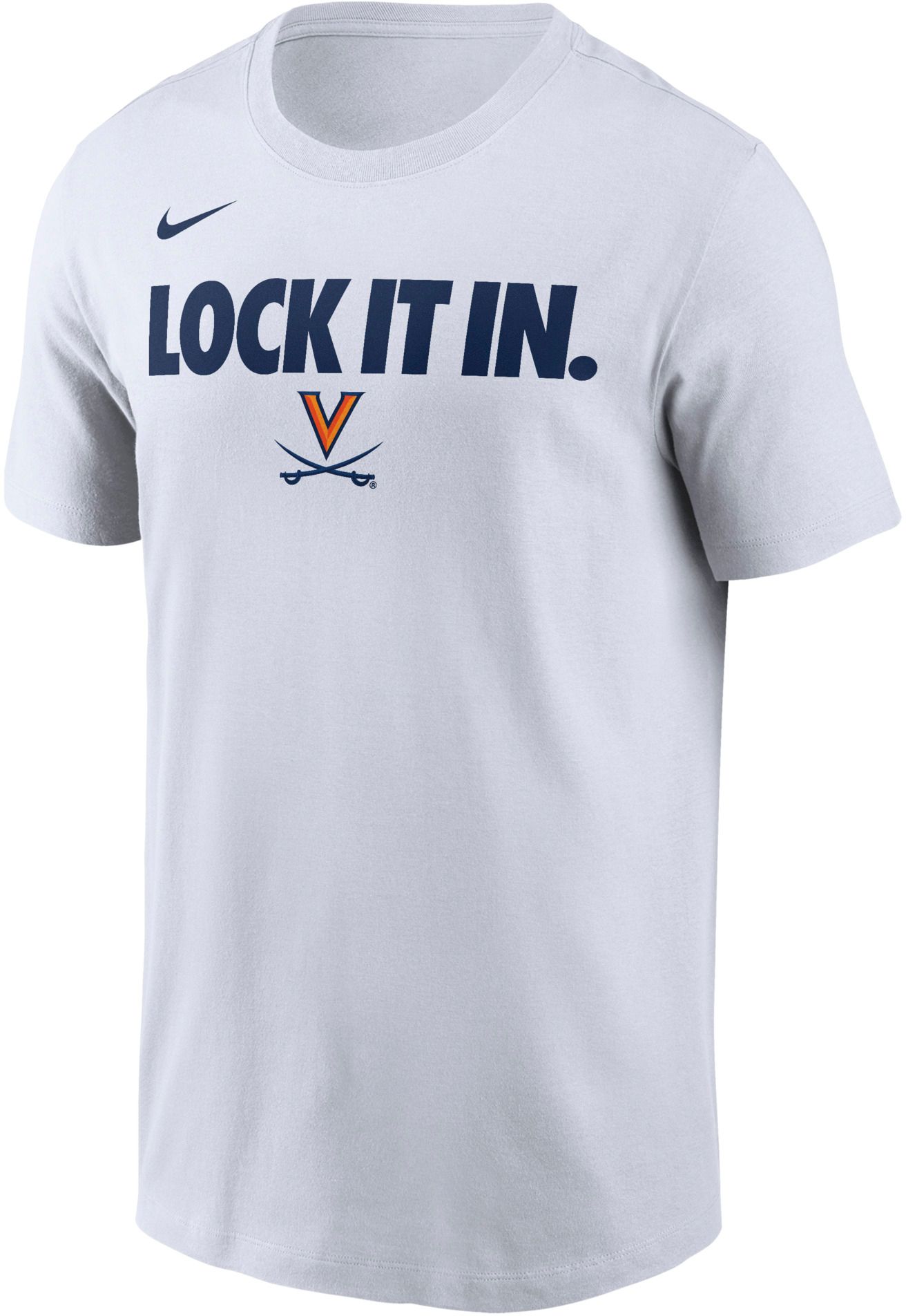 Nike Adult Virginia Cavaliers 'Lock It In.' White Bench T-Shirt
