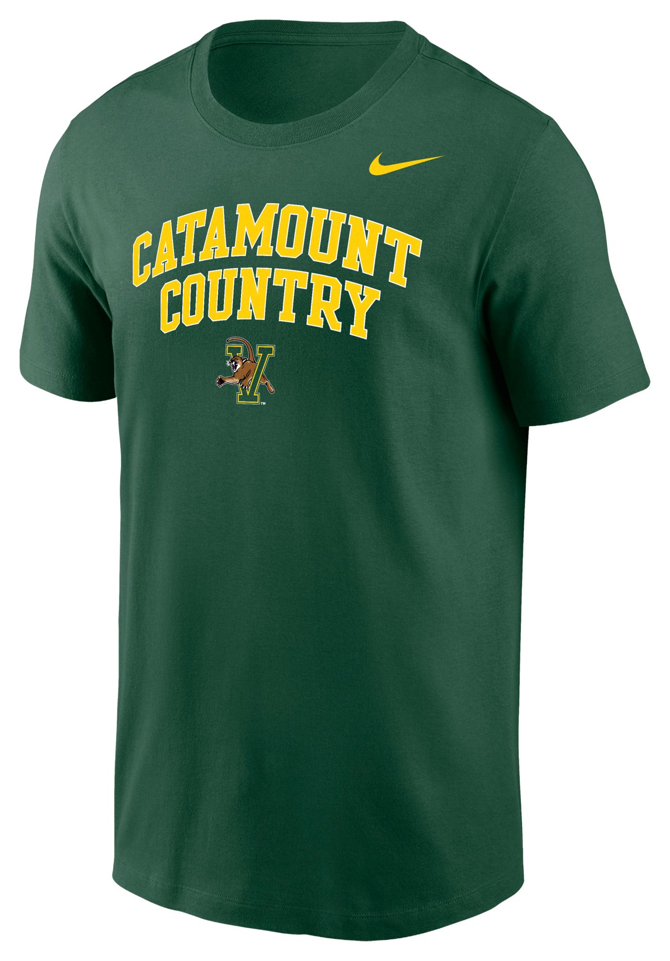 Nike Men's Vermont Catamounts Green Legend Logo T-Shirt
