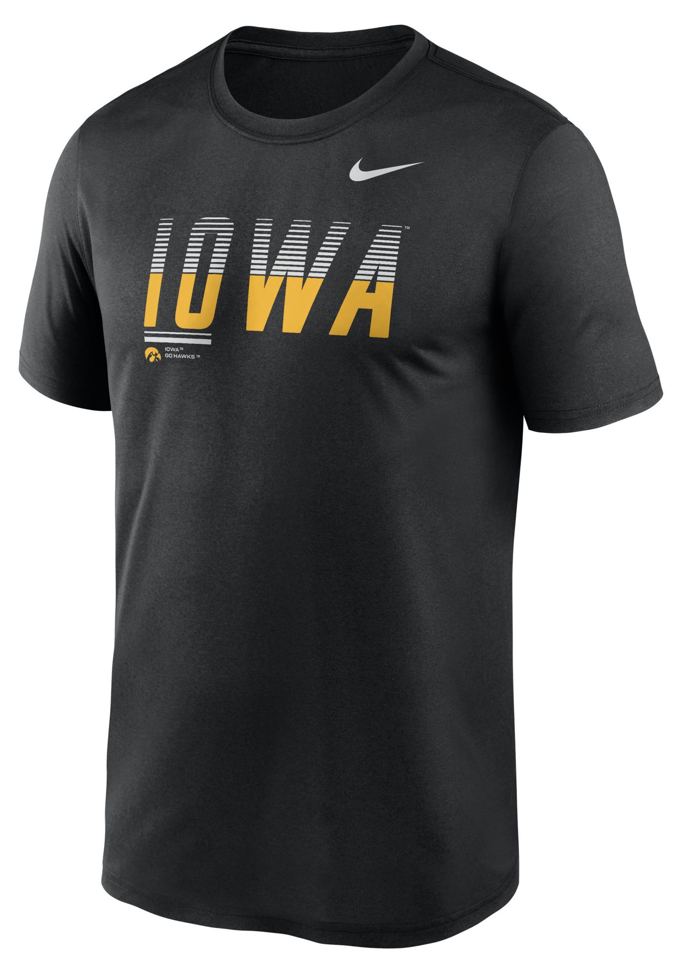 Nike Men's Iowa Hawkeyes Black Dri-Fit Legend Gradient T-Shirt