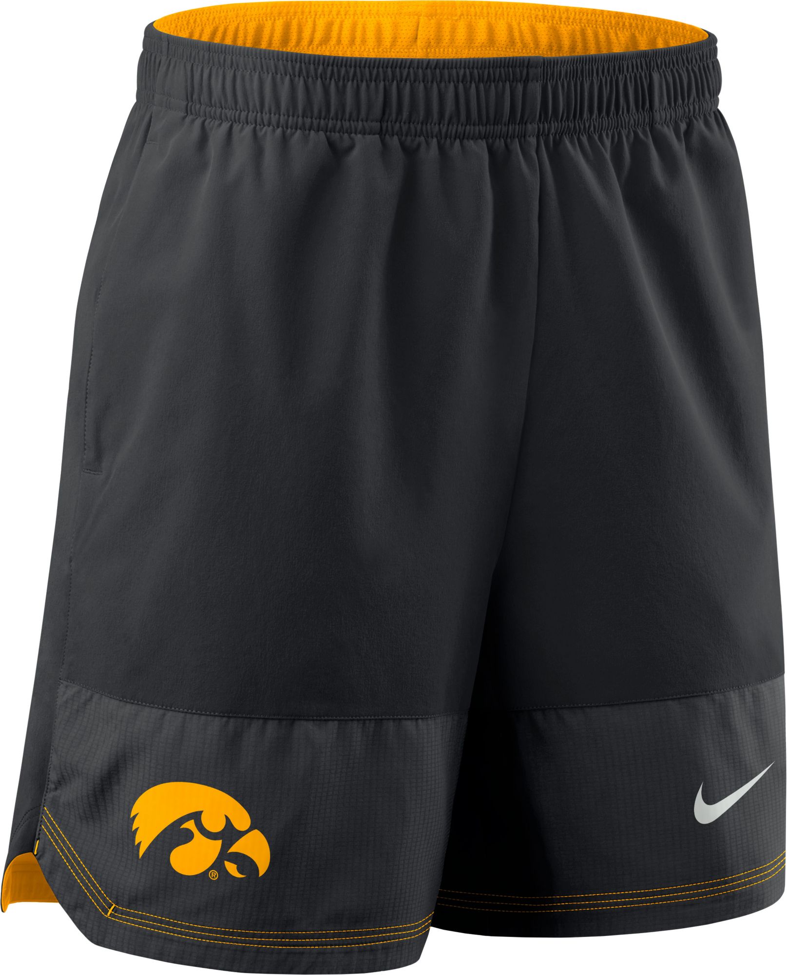 Nike Men's Iowa Hawkeyes Black Dri-Fit Woven Shorts