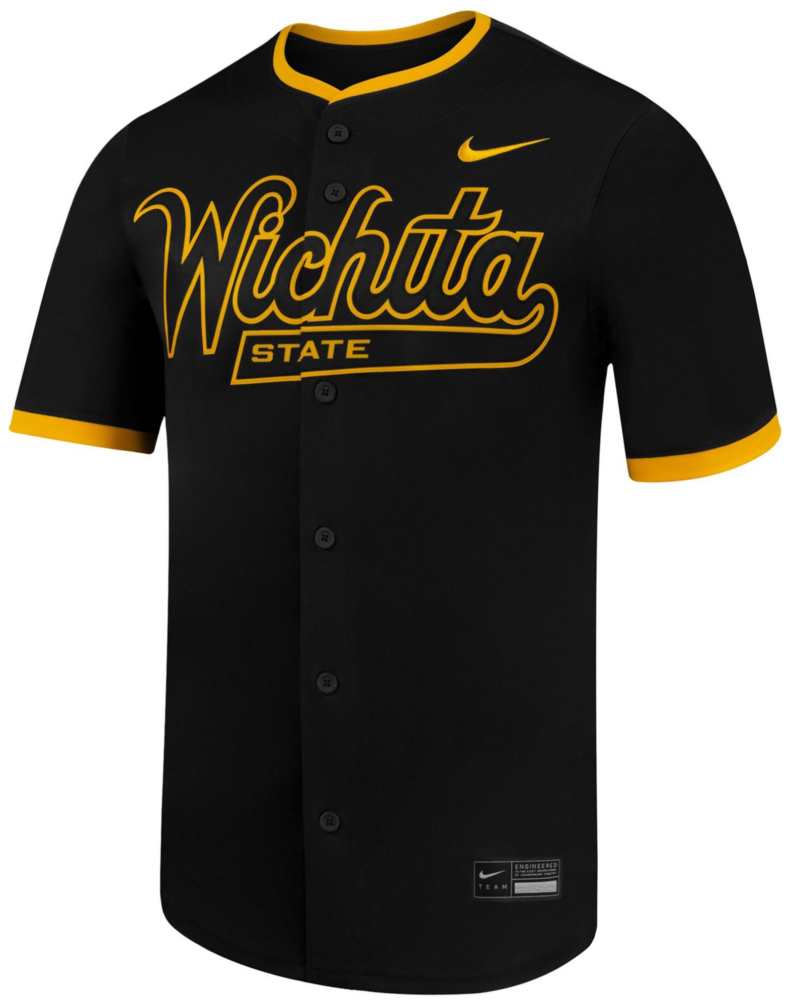 Nike Men's Wichita State Shockers Black Alternate Replica Baseball Jersey