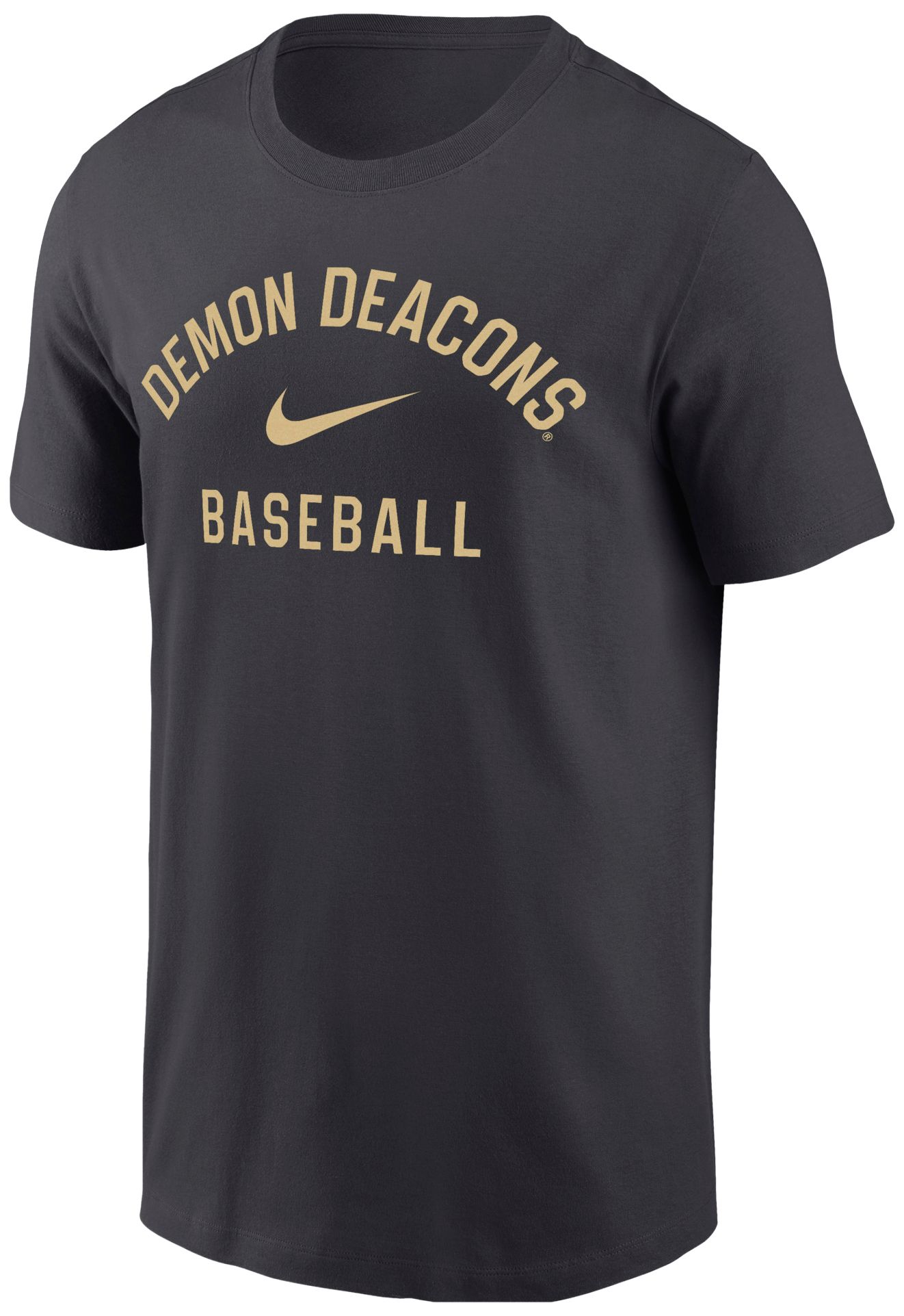 Nike Men's Wake Forest Demon Deacons Grey Baseball Cotton T-Shirt