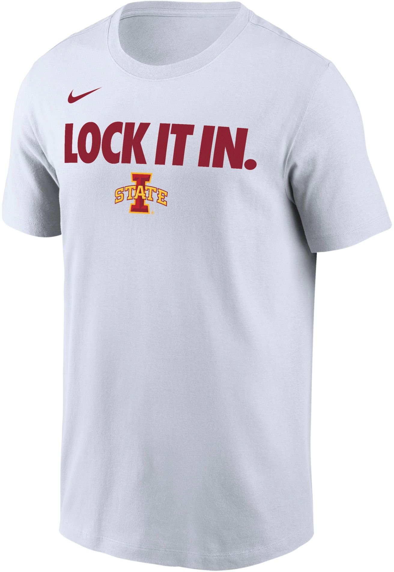 Nike Adult Iowa State Cyclones 'Lock It In.' White Bench T-Shirt