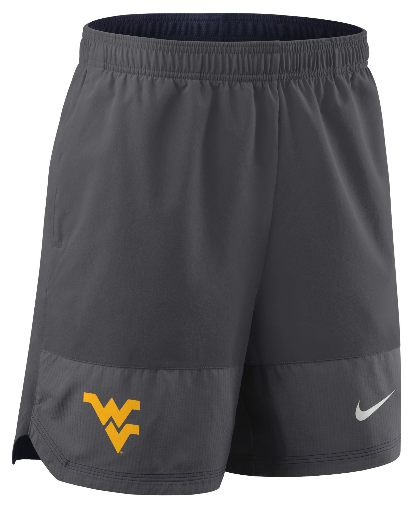 Nike Men's West Virginia Mountaineers Grey Dri-Fit Woven Shorts