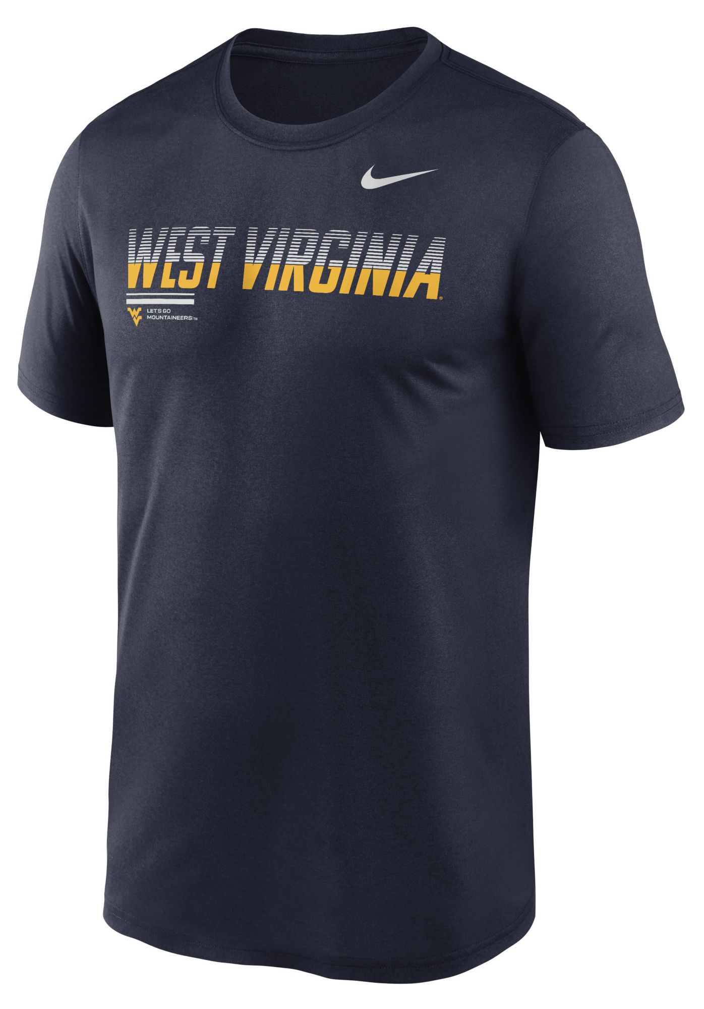Nike Men's West Virginia Mountaineers College Navy Dri-Fit Legend Gradient T-Shirt