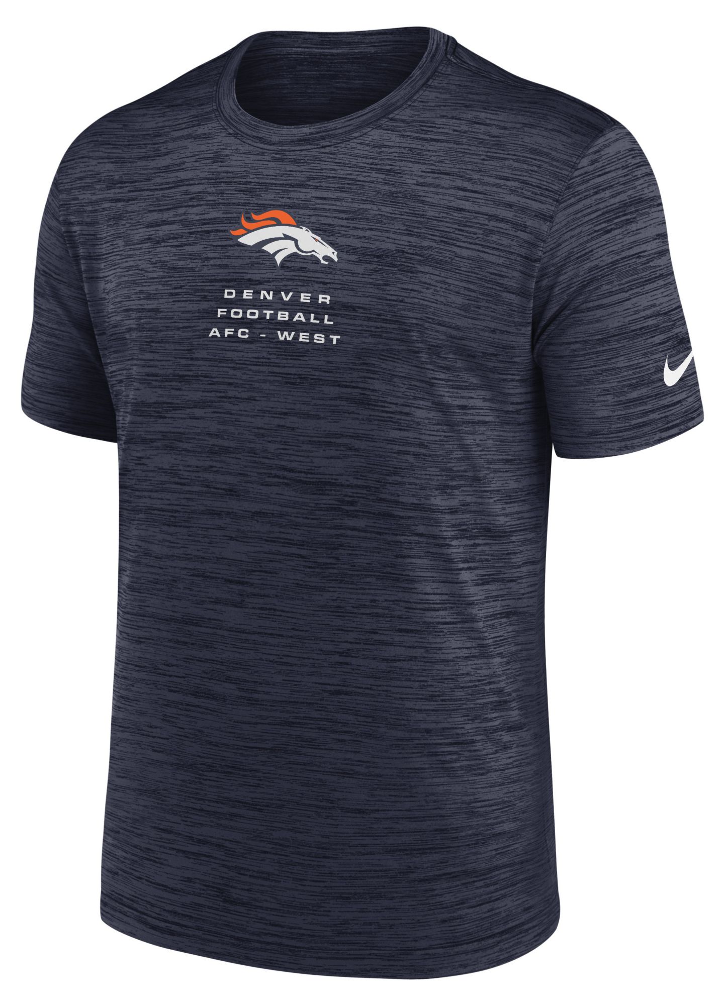 Nike Men's Denver Broncos Navy Carrier Velocity T-Shirt