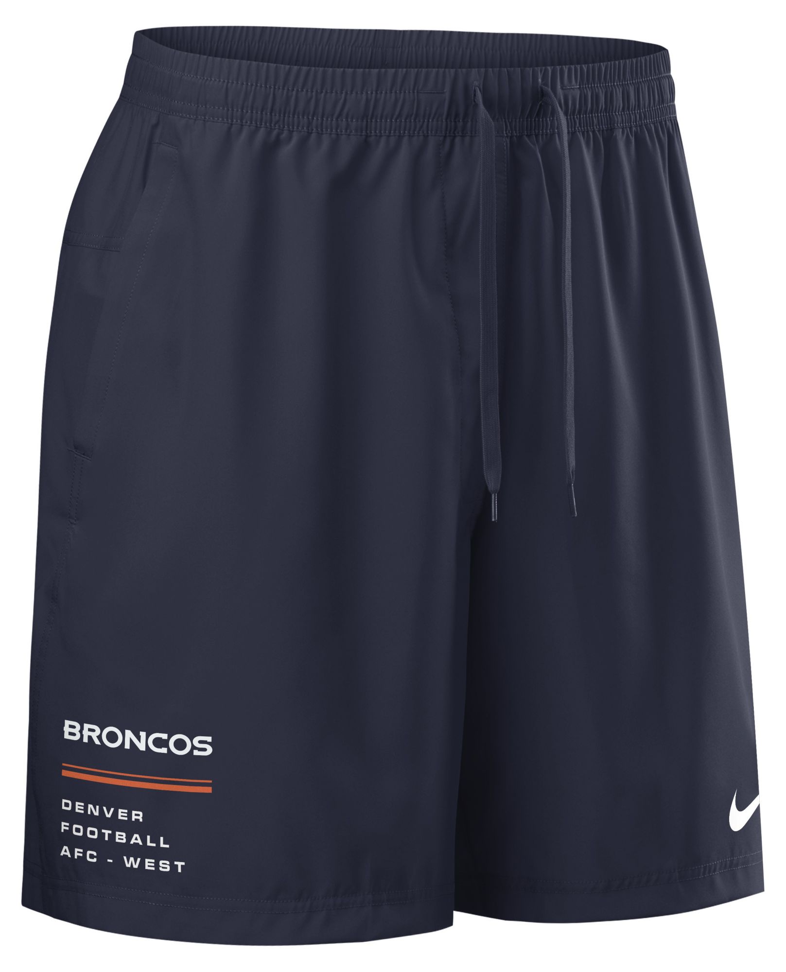 Nike Men's Denver Broncos Navy Woven Victory Shorts