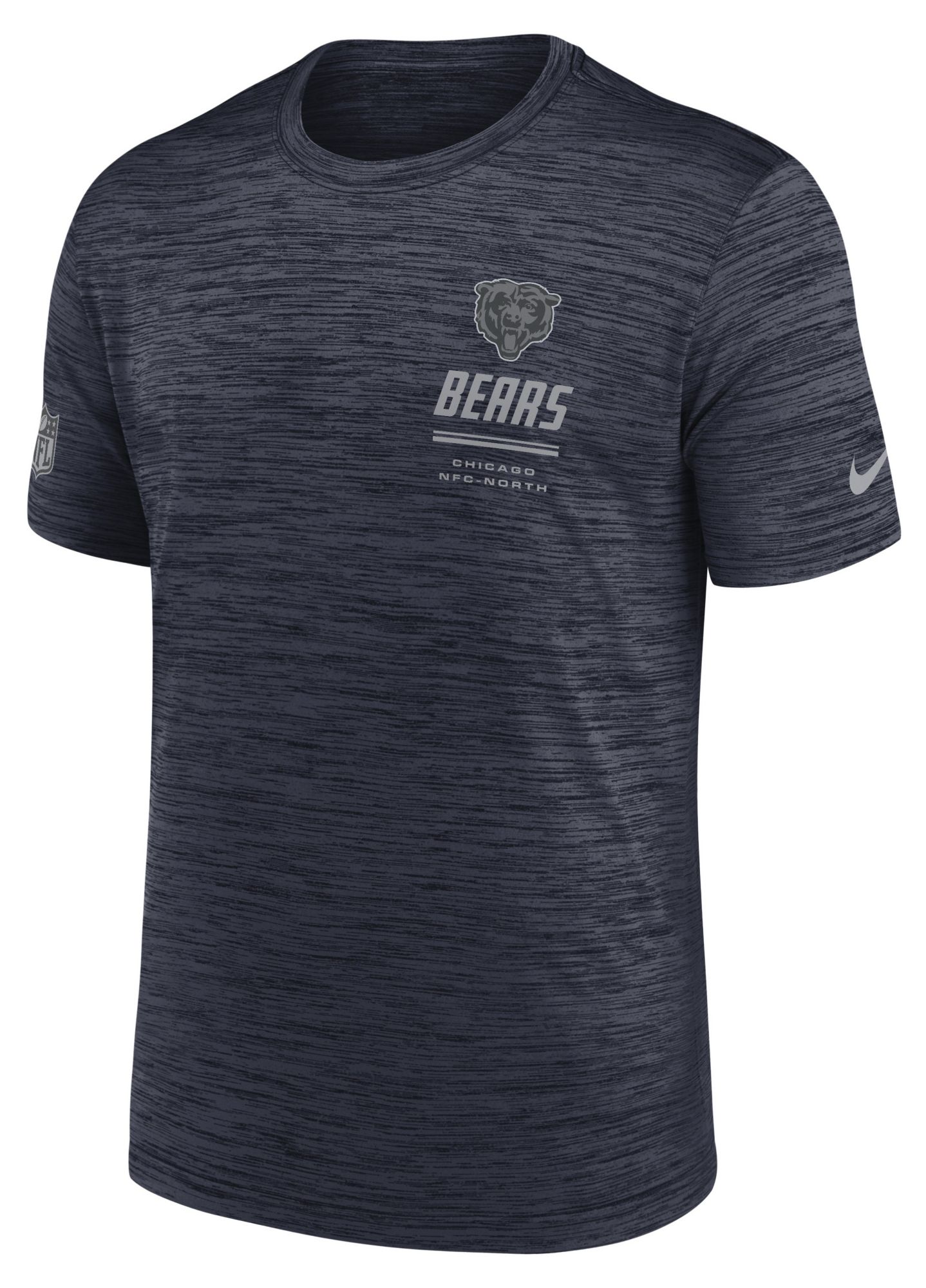 Nike Men's Chicago Bears Marine Sideline Velocity T-Shirt