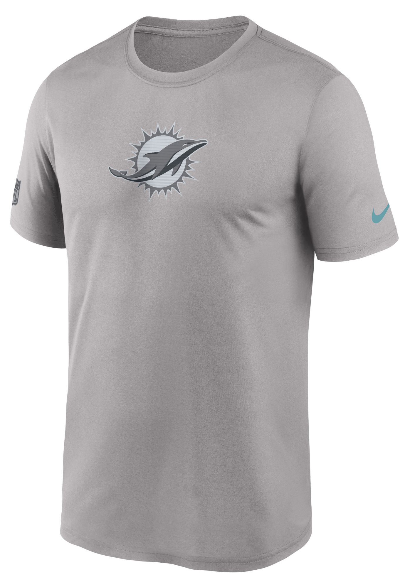 Nike Men's Miami Dolphins Pewter Grey Sideline Legend T-Shirt