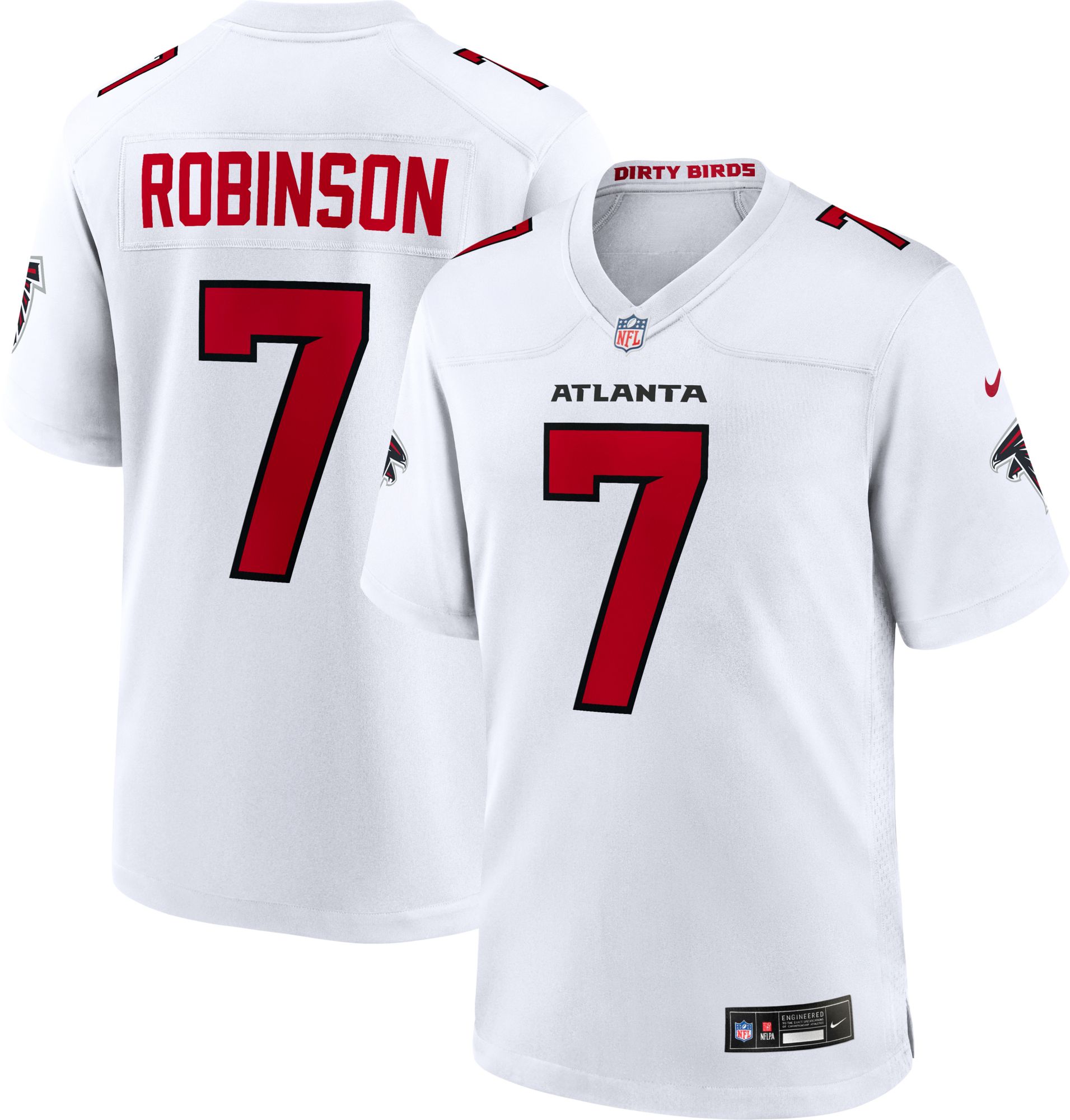 Nike Men's Atlanta Falcons White Bijan Robinson #7 Home Game Jersey