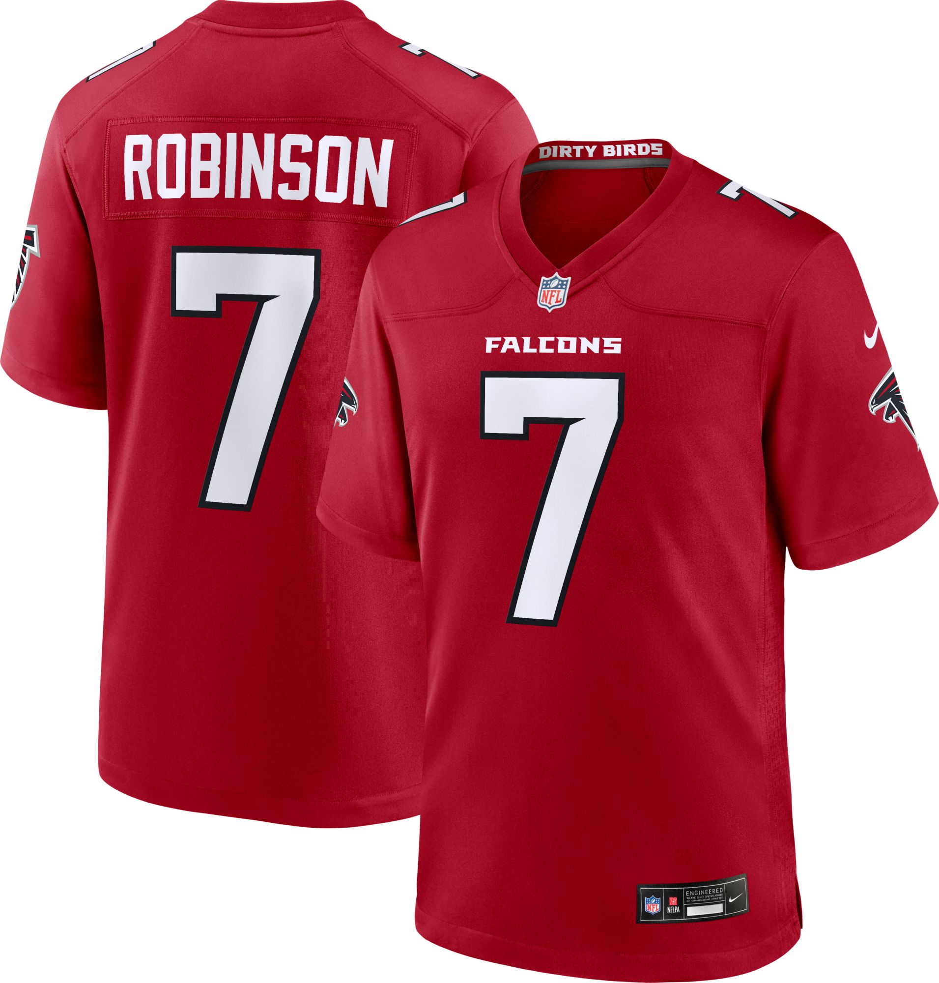 Nike Men's Atlanta Falcons Red Bijan Robinson #7 Home Game Jersey