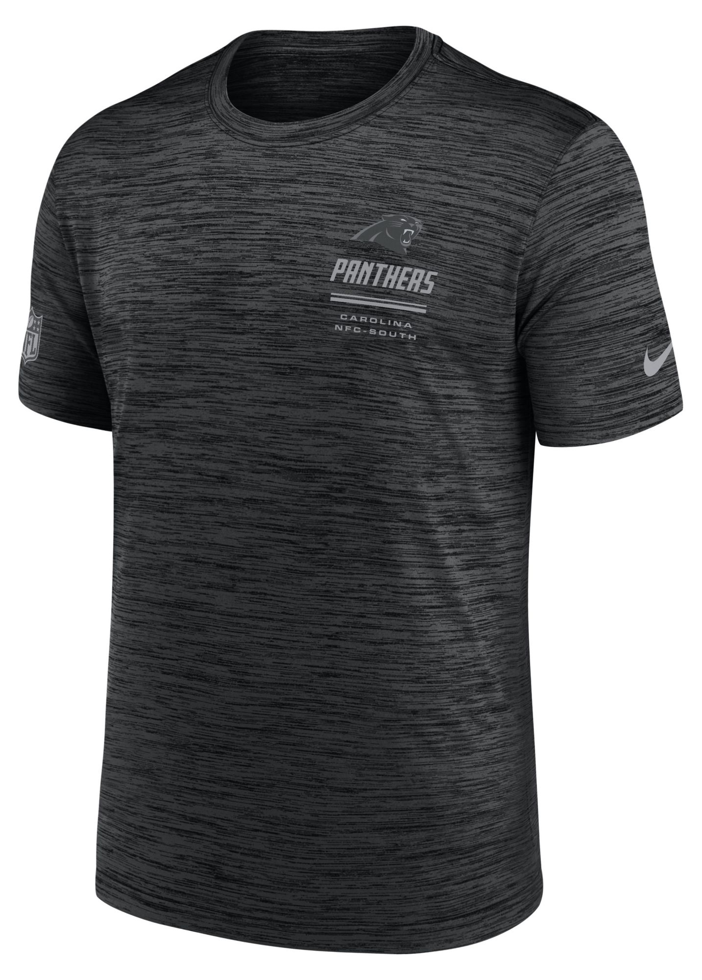 Nike Men's Carolina Panthers Black Sideline Velocity T-Shirt