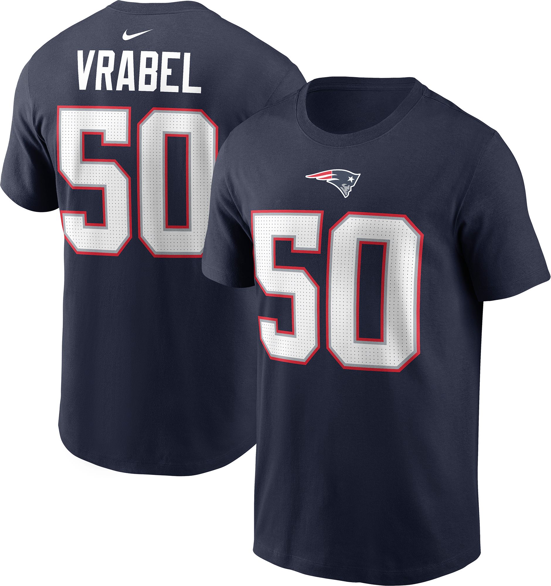 Nike Men's New England Patriots Mike Vrabel #50 Navy T-Shirt
