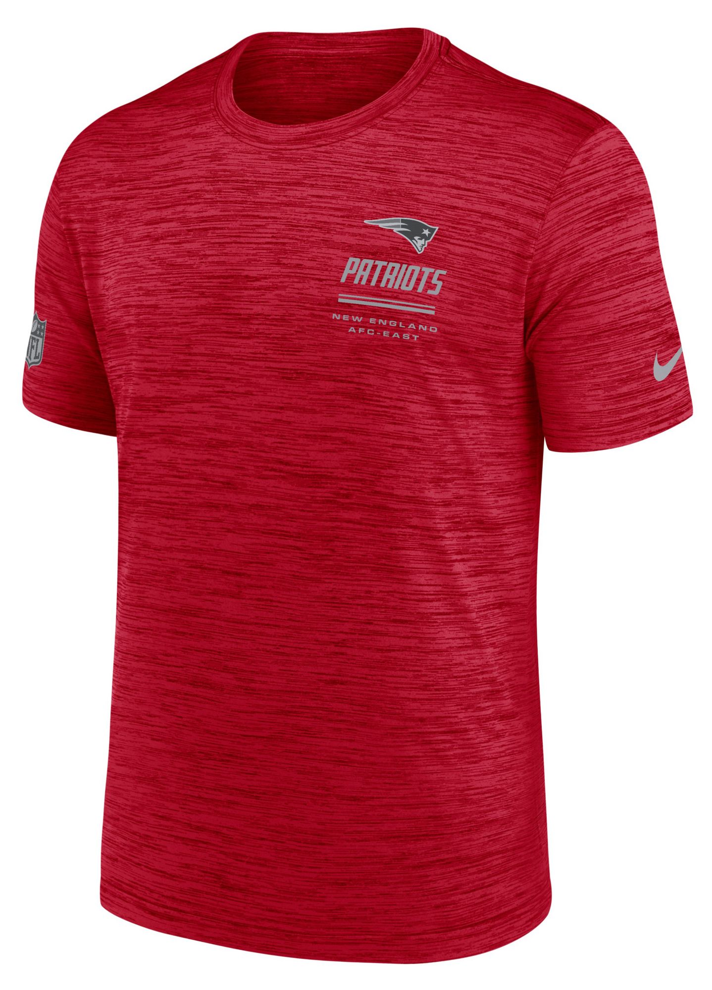 Nike Men's New England Patriots Red Sideline Velocity T-Shirt