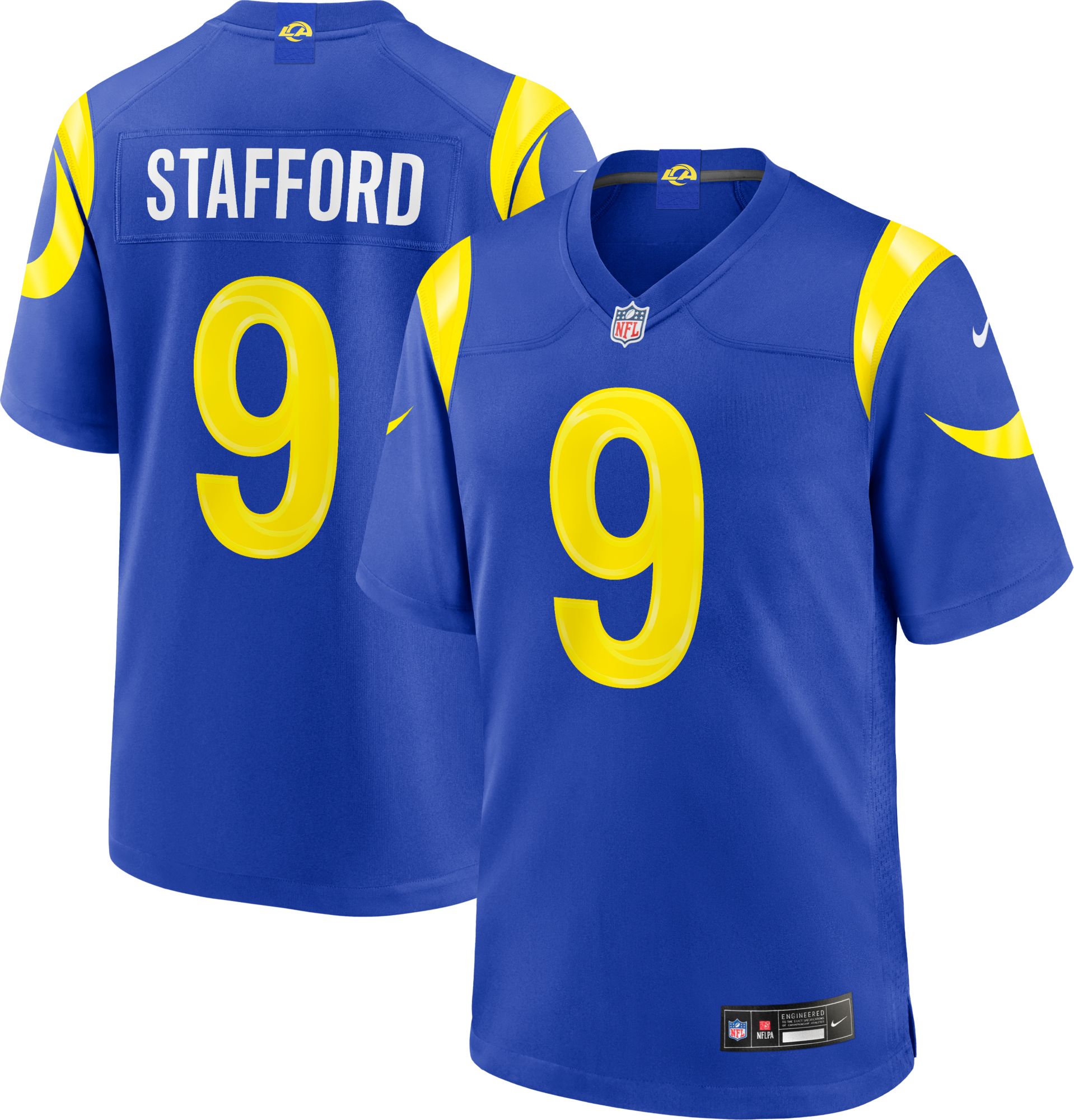 Nike Men's Los Angeles Rams Hyper Royal Matthew Stafford #9 Home Game Jersey