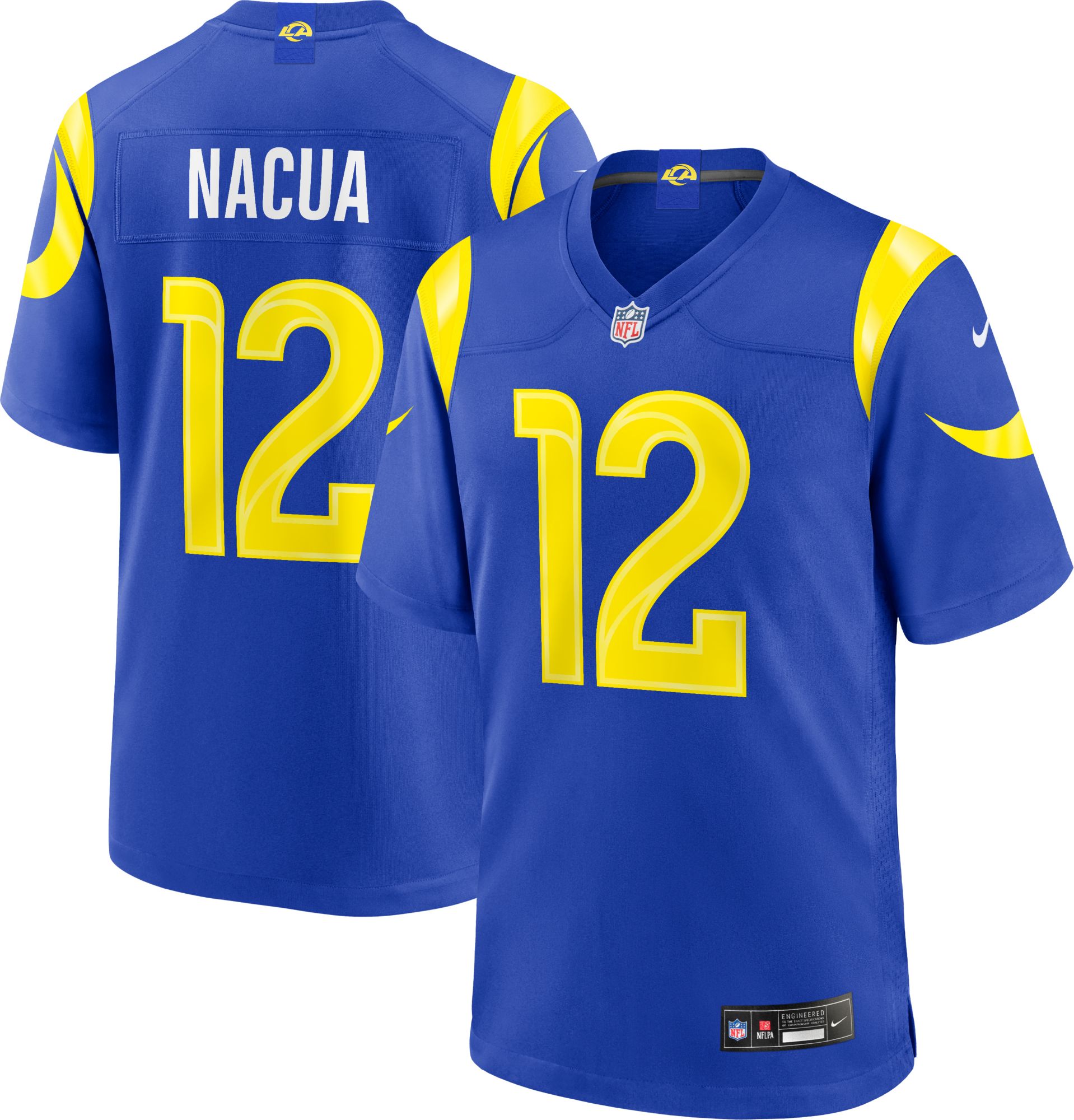 Nike Men's Los Angeles Rams Hyper Royal Puka Nacua #12 Home Game Jersey