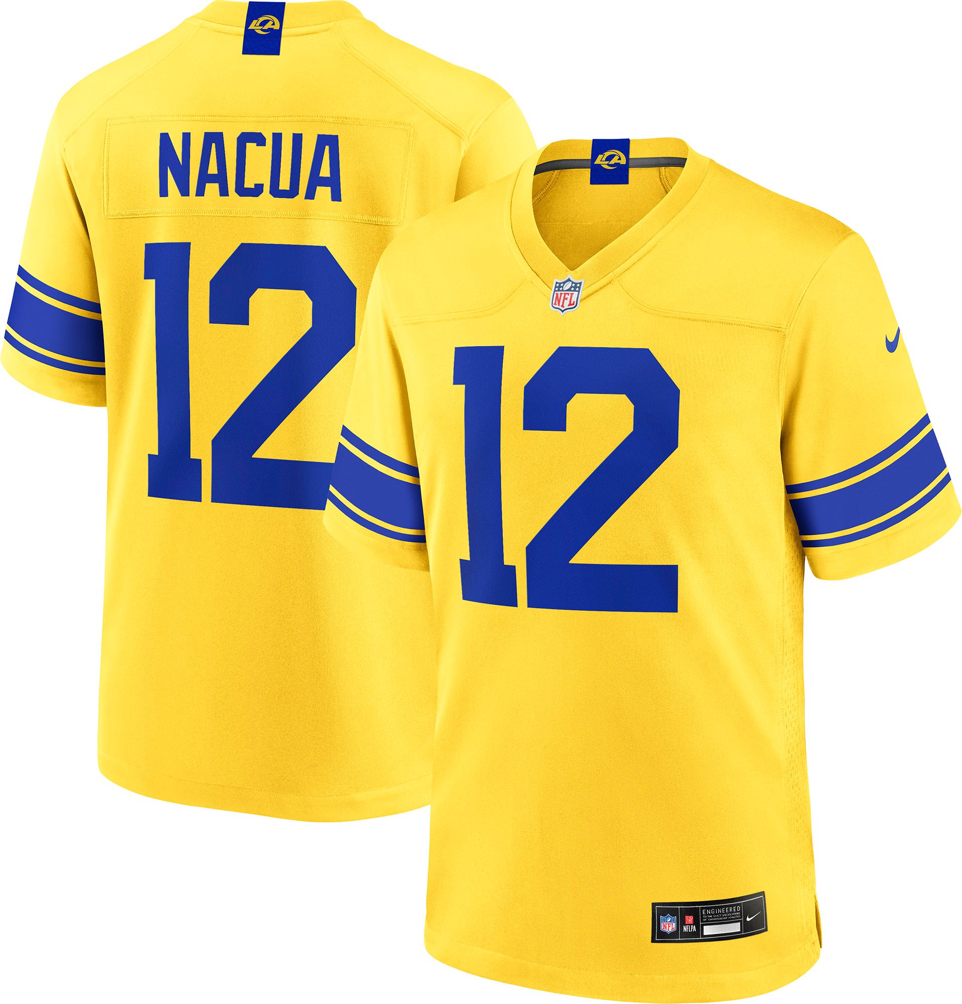 Nike Men's Los Angeles Rams Puka Nacua #12 Classic Sol  Alternate Game Jersey